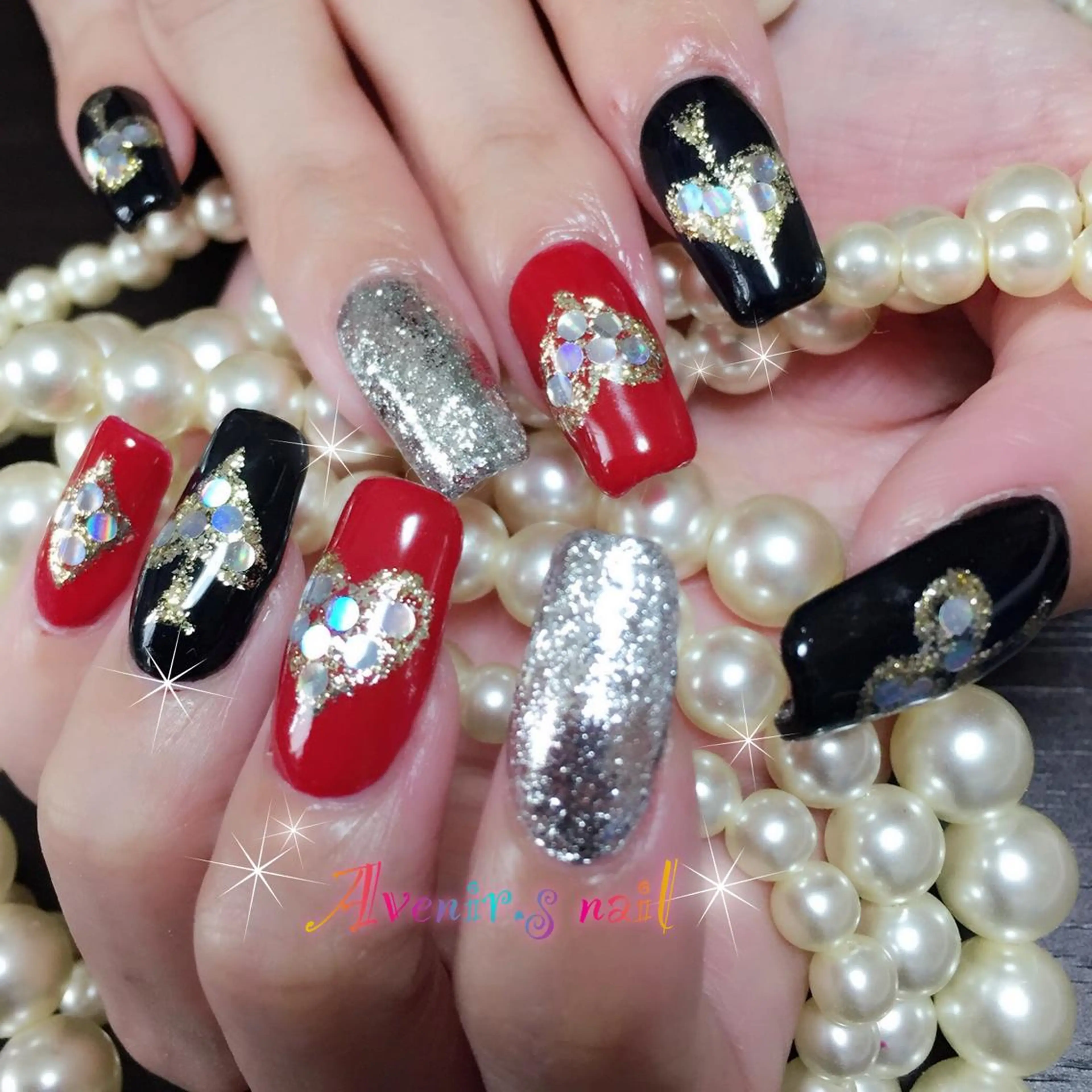 ネイル アートネイル ジェルネイル スカルプネイル スクエアネイル Home Salon Avenir.のネイルデザイン