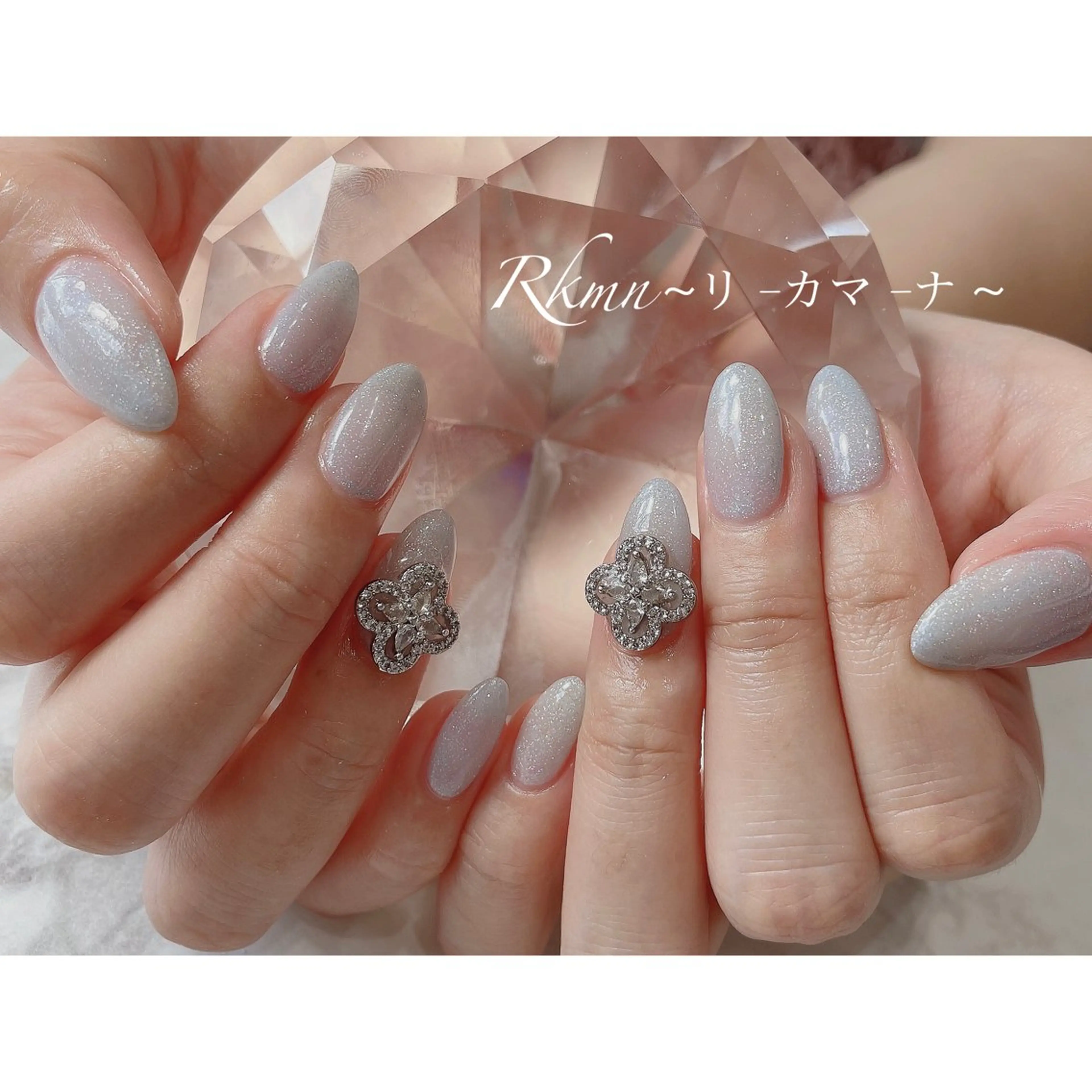 ネイル アートネイル ブルー マグネットネイル ワンカラーネイル ピンク ハンドネイル フットネイル ハンドケア Rkmn ~リ-カマ-ナ~のネイルデザイン