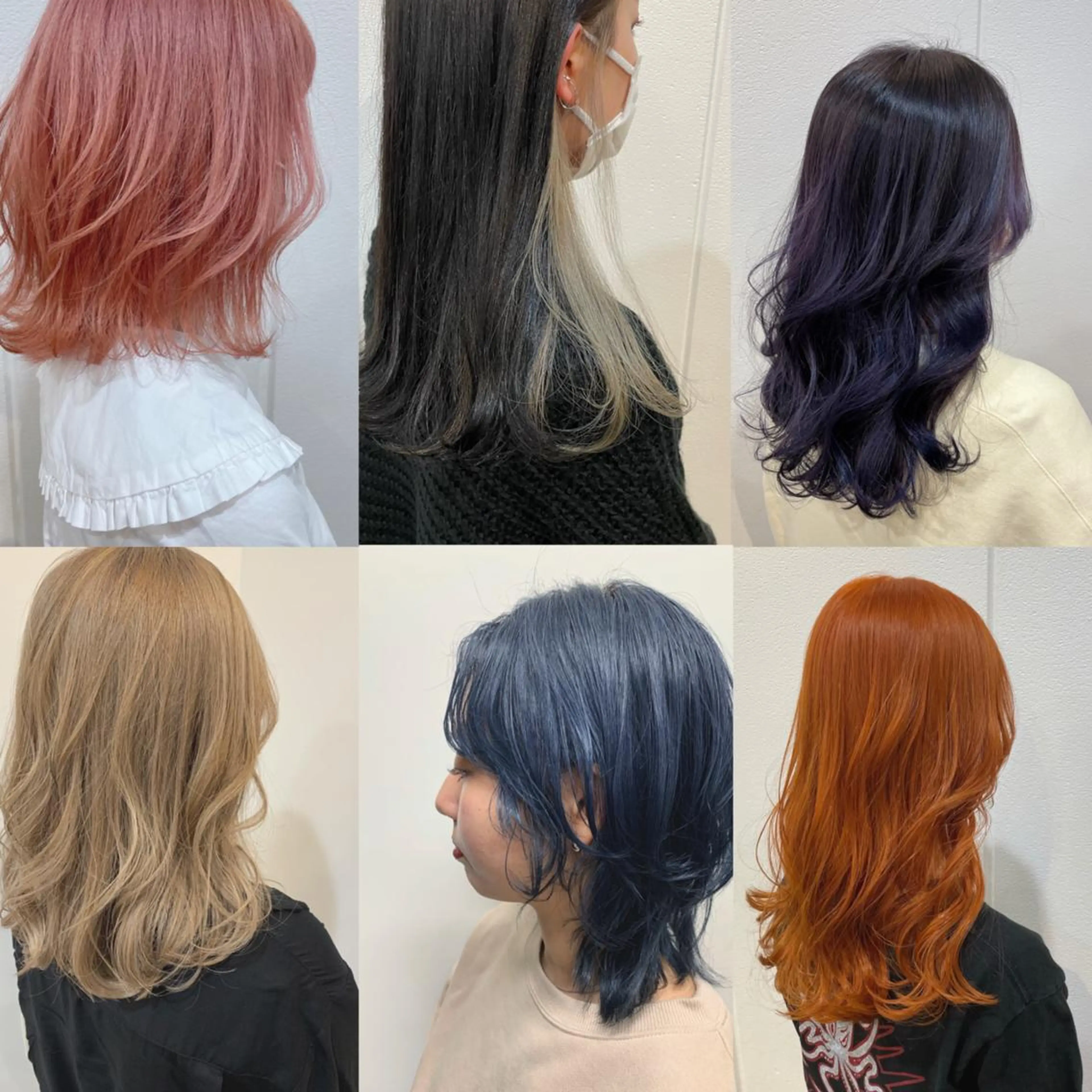 セミロング カラー ブリーチ ハイトーンカラー Lolonois梅田 /Okazaki:)のヘアスタイル