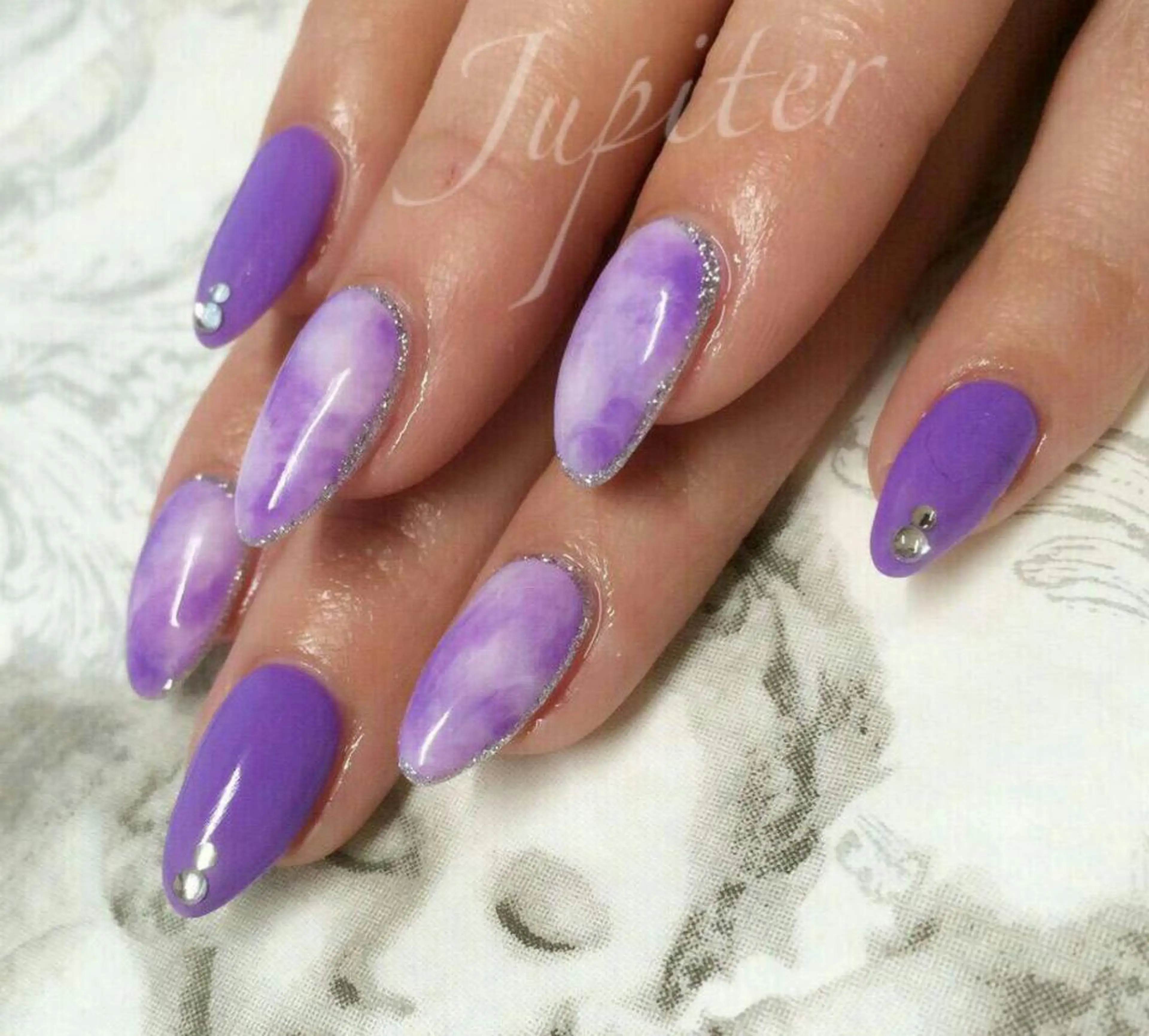 ネイル ジェルネイル 大理石ネイル(マーブル) ハンドネイル PrivateSalon Jupiter所属・Jupiter .のネイルデザイン