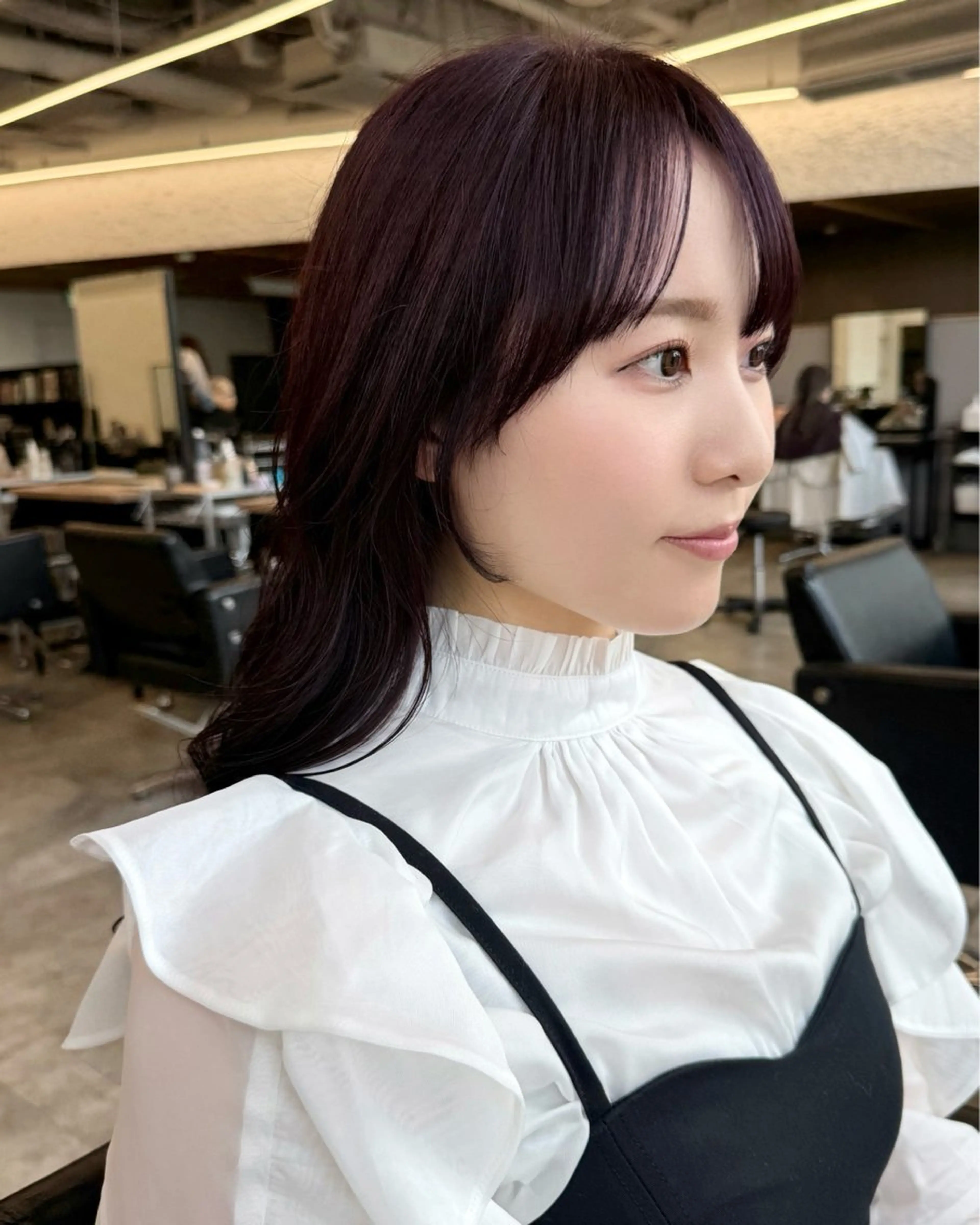 ロング カラー ラベンダーカラー 小顔カット レイヤー🩰顔まわり /透明感/kanaのヘアスタイル