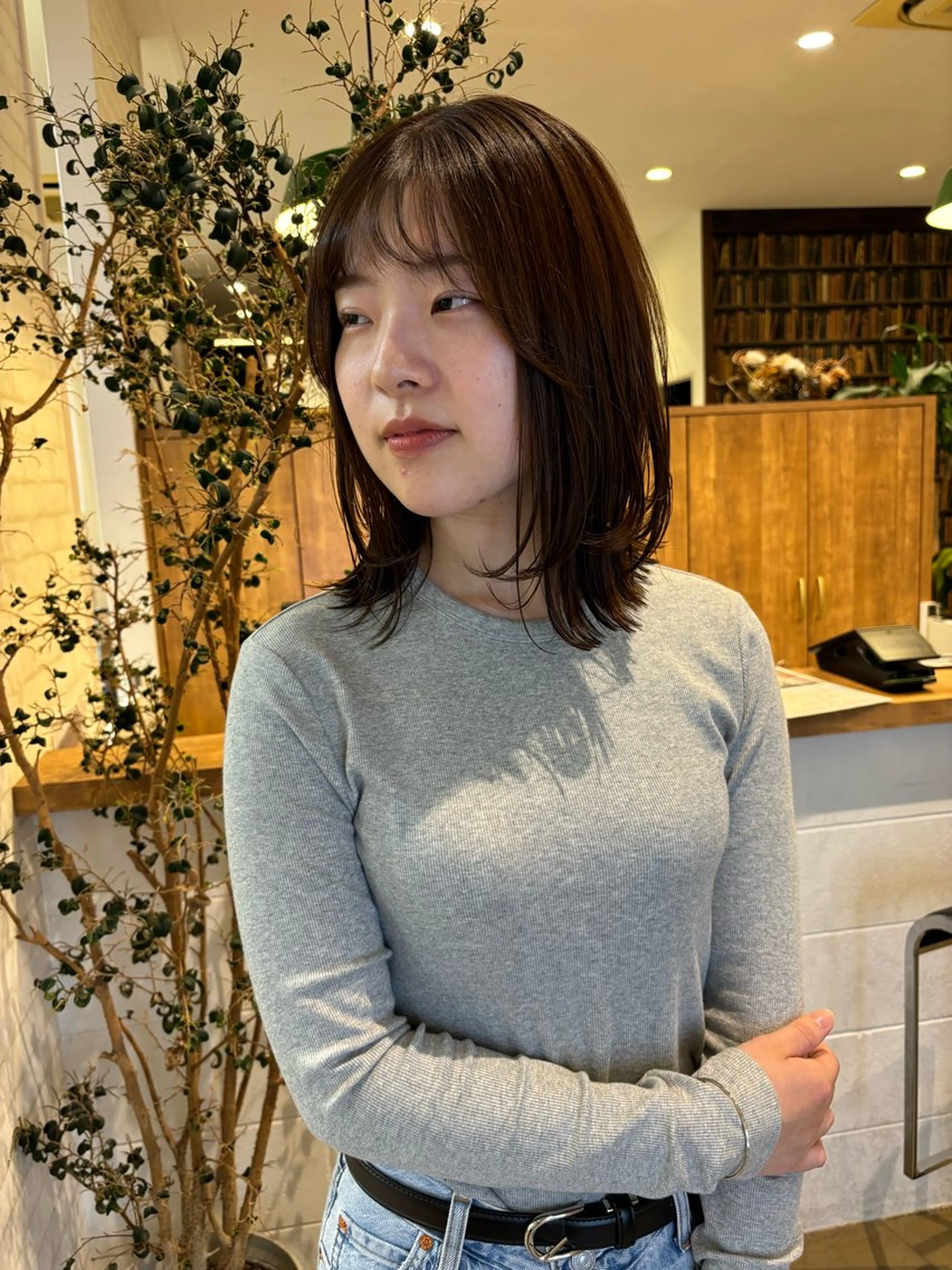 ミディアム カラー パーマ ヘアアレンジ ボブ レイヤーカット ❣️倉敷❣️美髪 カラー能登一成のヘアスタイル