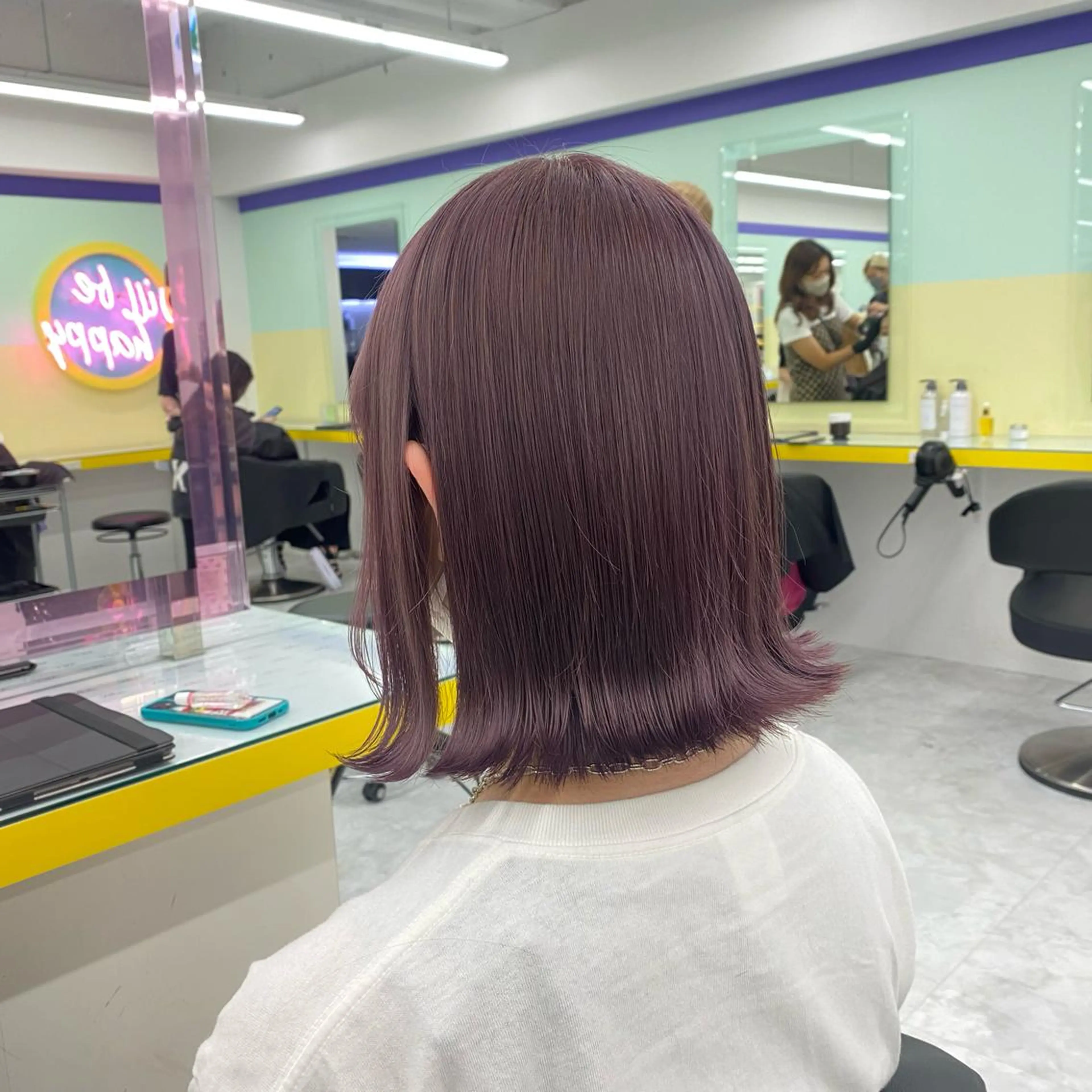 セミロング カラー ヘアアレンジ mai🍑暖色カラー /レイヤー💖のヘアスタイル