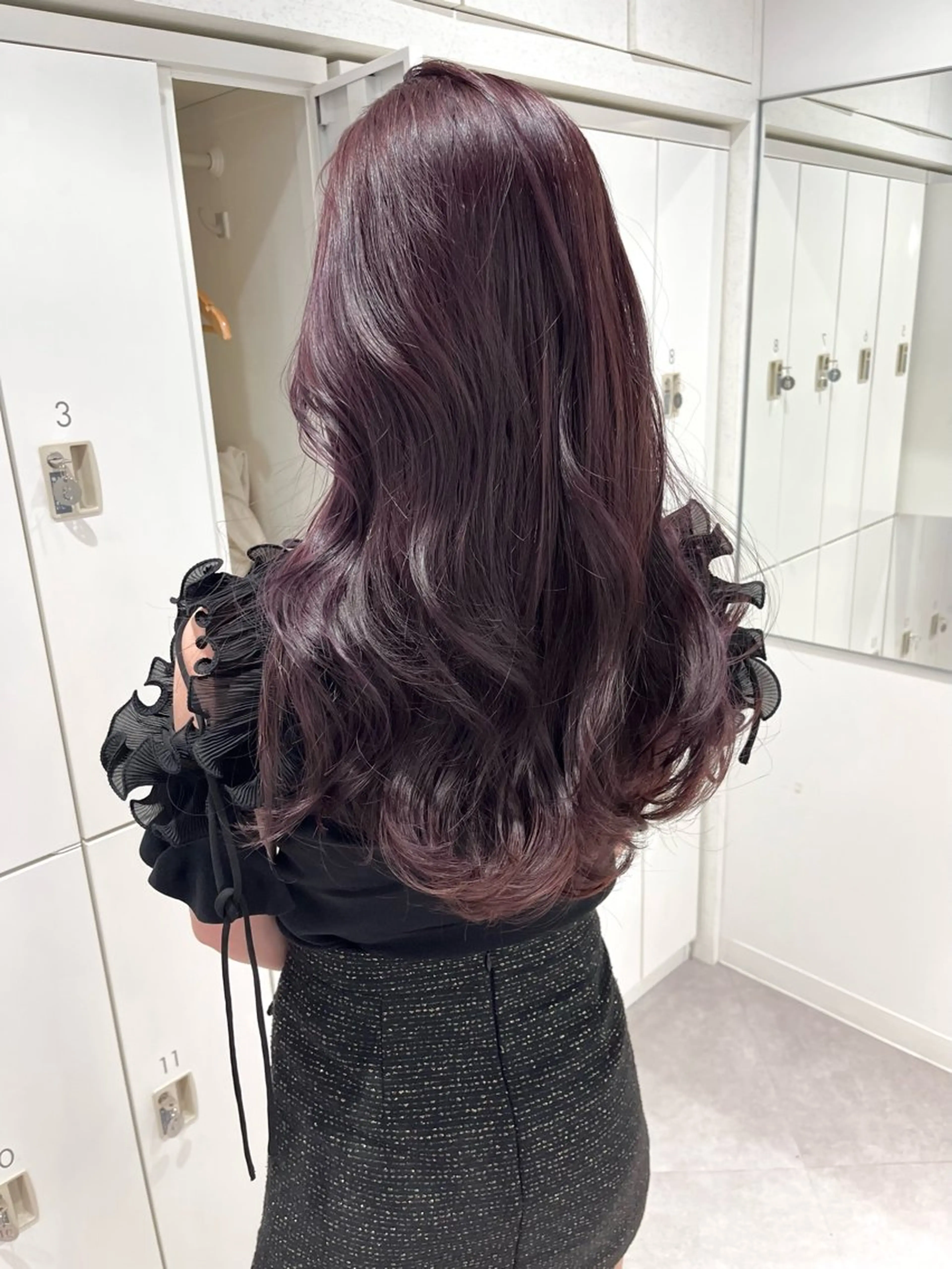 ロング カラー ラベンダーカラー 韓国風ヘア ヘアカラー トリートメント 韓国ハッシュカット/ 新宿/髪質改善/岡崎のヘアスタイル