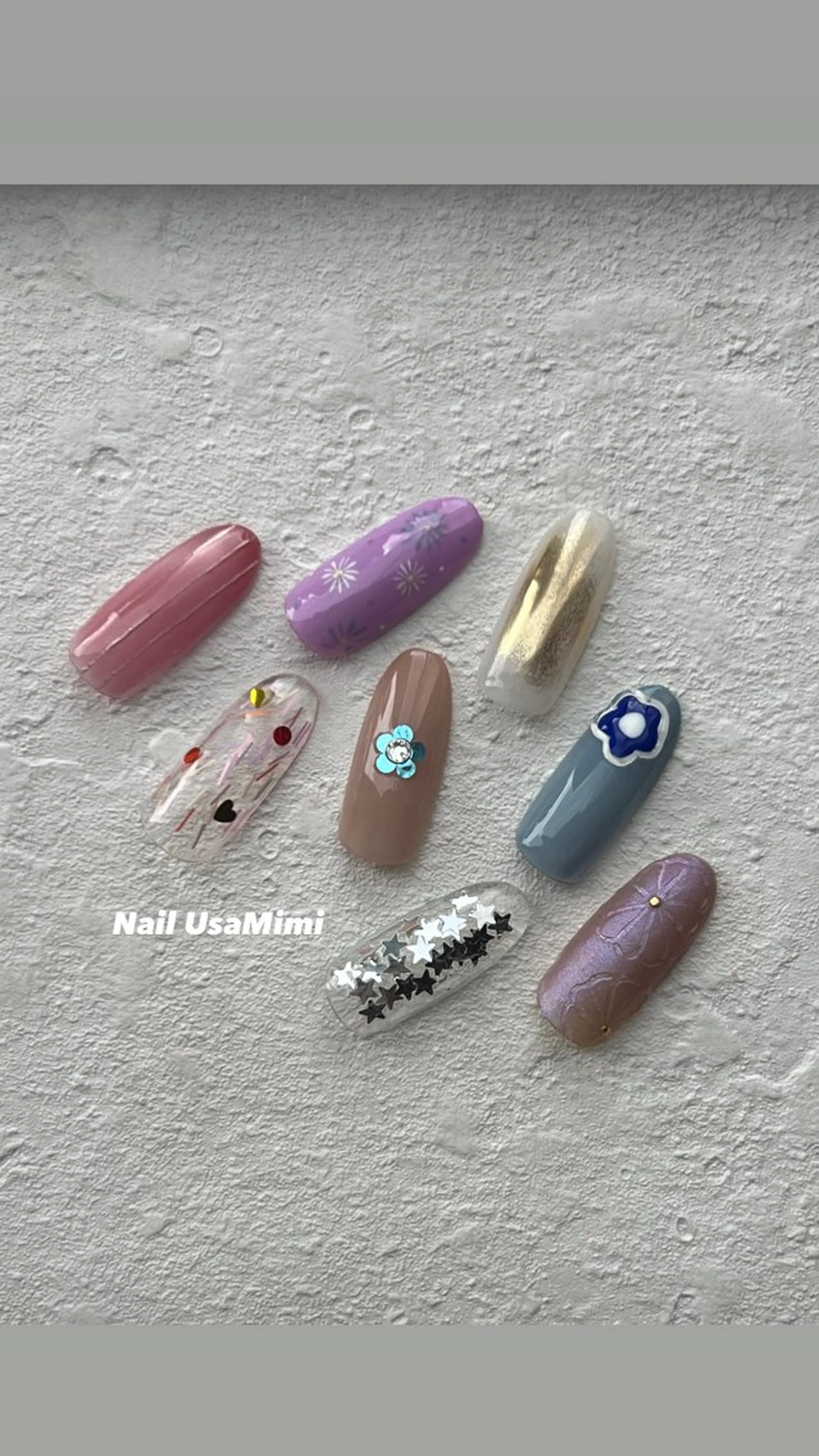 ネイル アートネイル ジェルネイル グラデーション 韓国ネイル ワンカラーネイル ハンドネイル 本町NailUsa Mimi RIKOのネイルデザイン