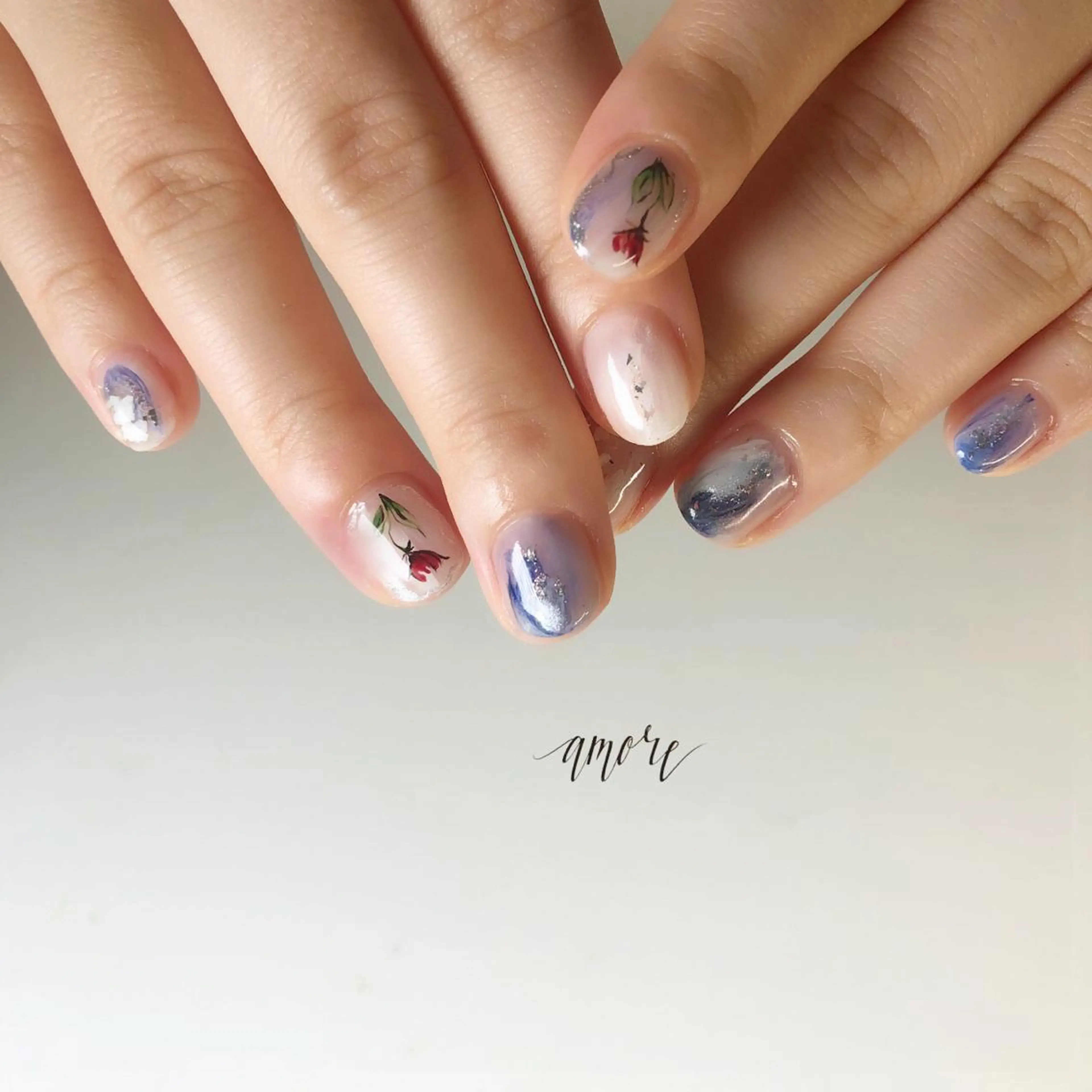 ネイル アートネイル ジェルネイル 氷ネイル・うるうるネイル マグネットネイル ミラーネイル You kyehwaのネイルデザイン