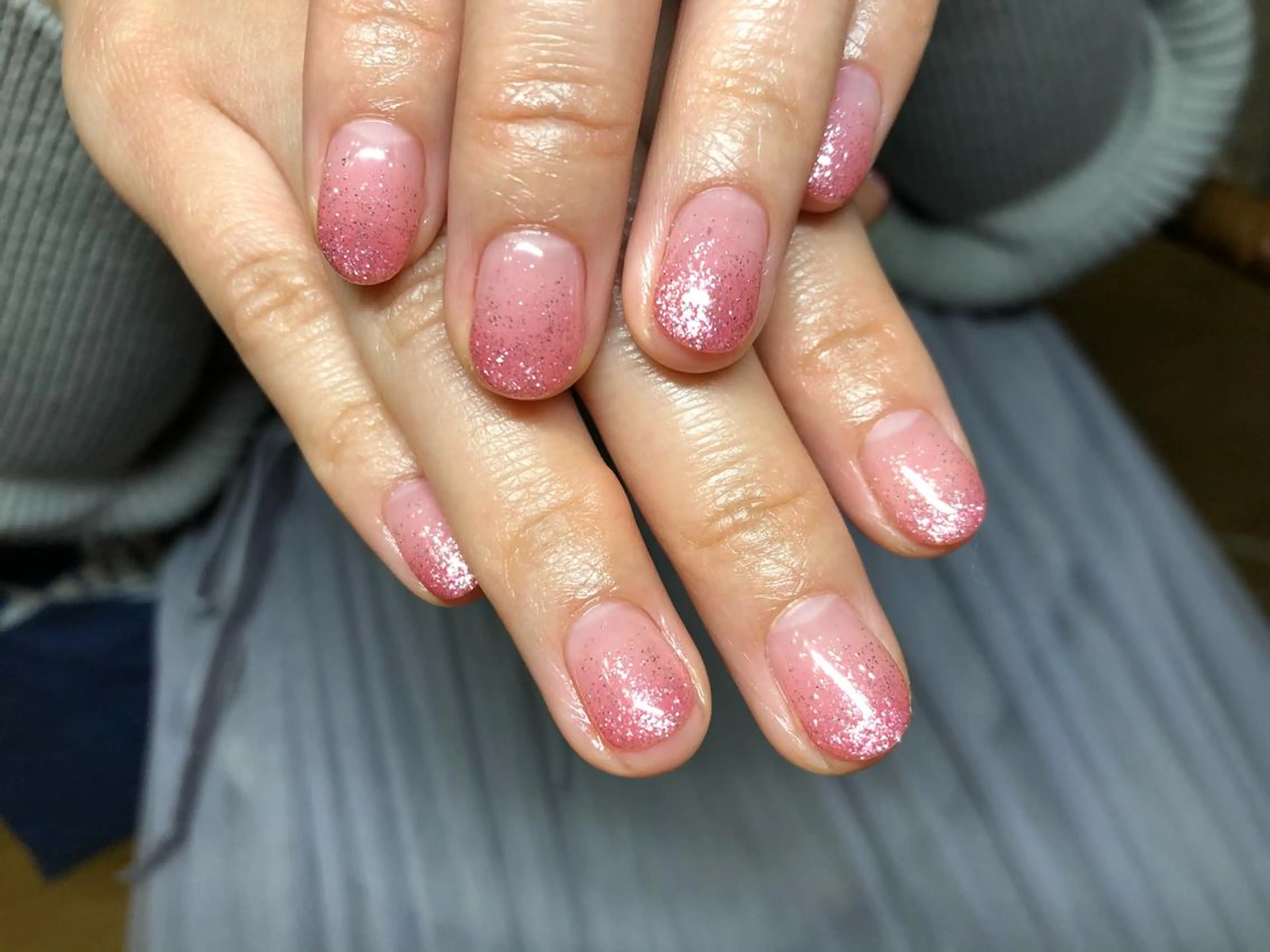 ネイル キラキラネイル ハンドネイル パラあり！フィルイン 美フォルムのネイルデザイン