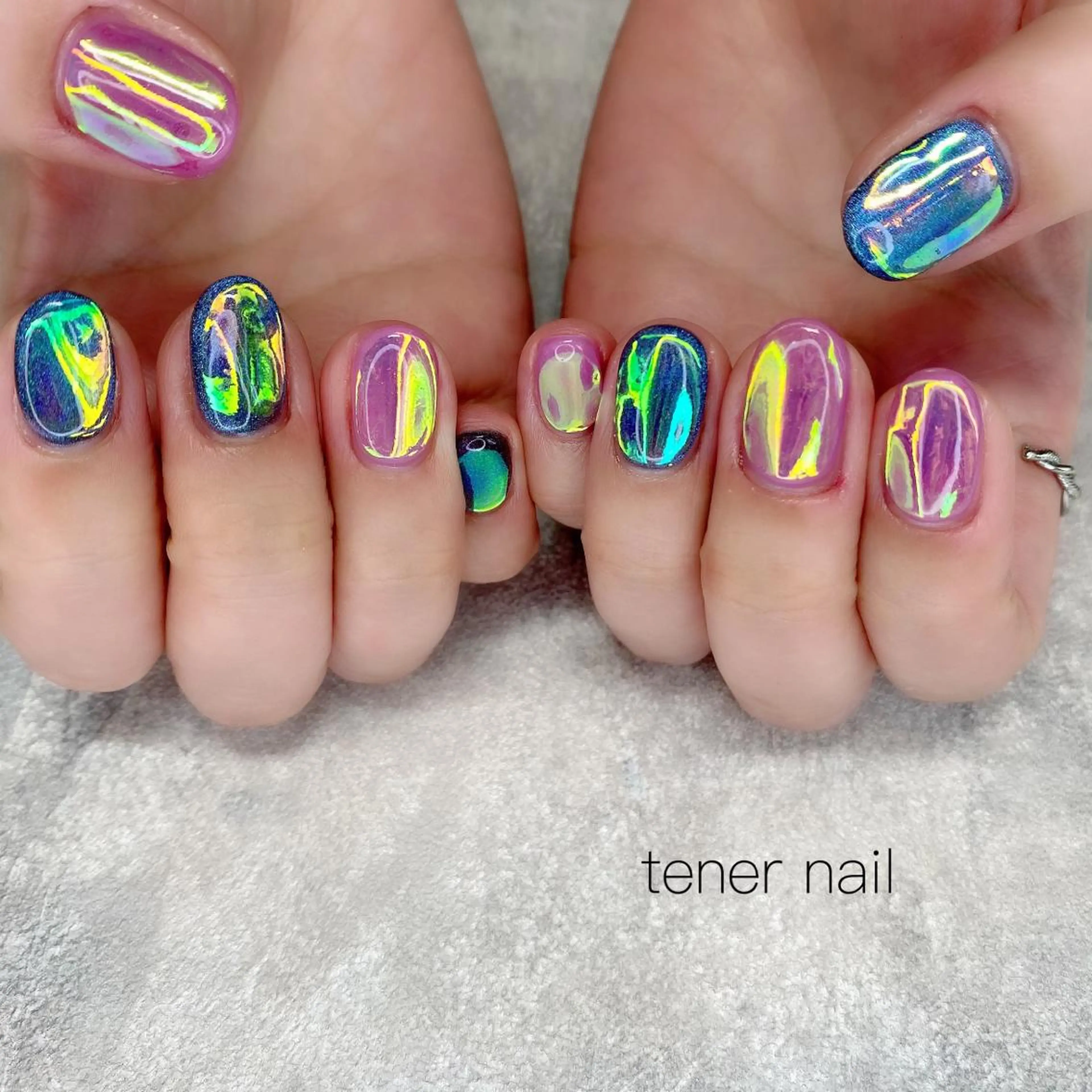 ネイル 氷ネイル・うるうるネイル テネルネイル tener nailのネイルデザイン