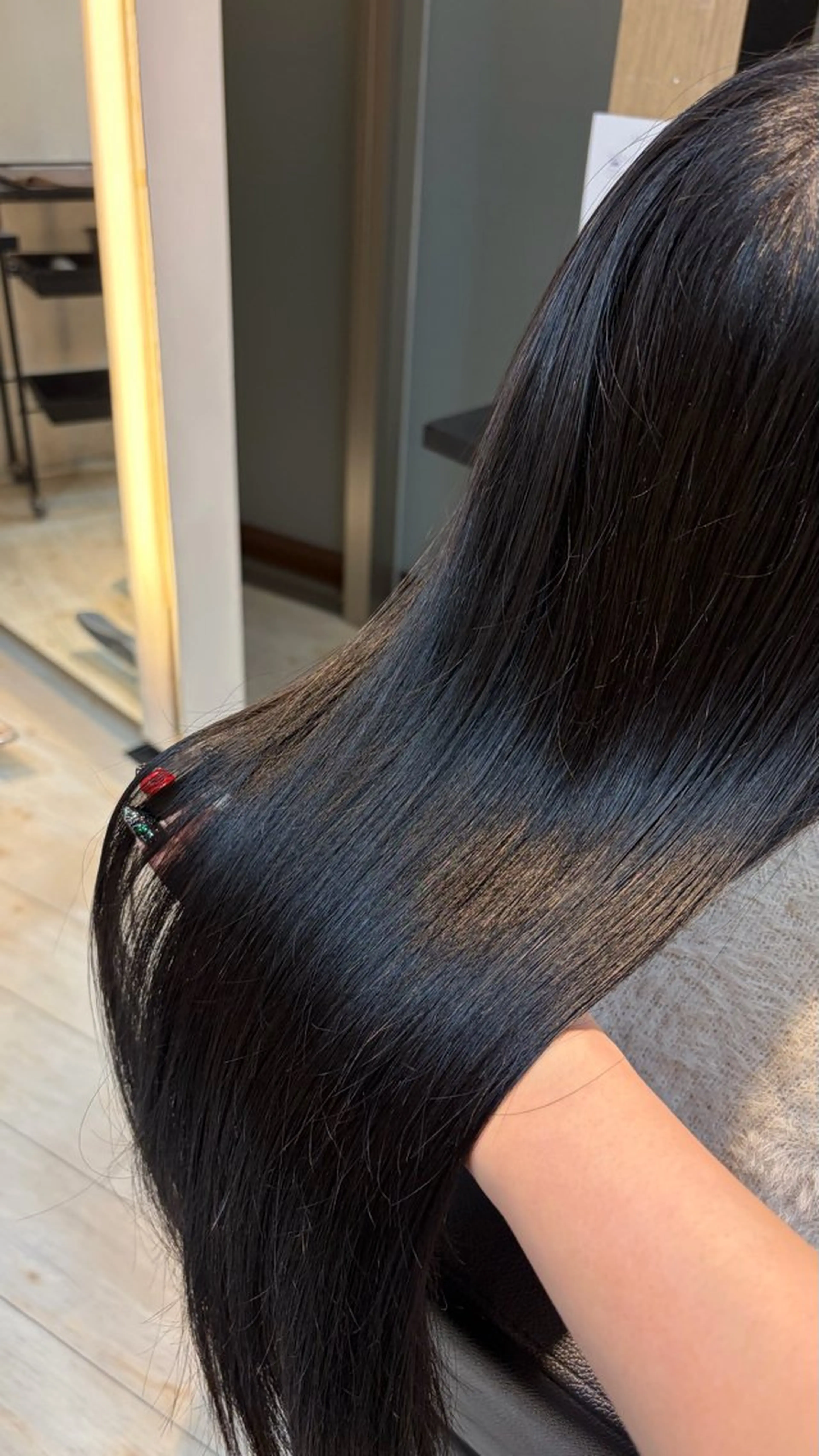 ロング カラー ヘアカラー 縮毛矯正 ブリーチ/髪質改善/ ハイトーン/暖色のヘアスタイル