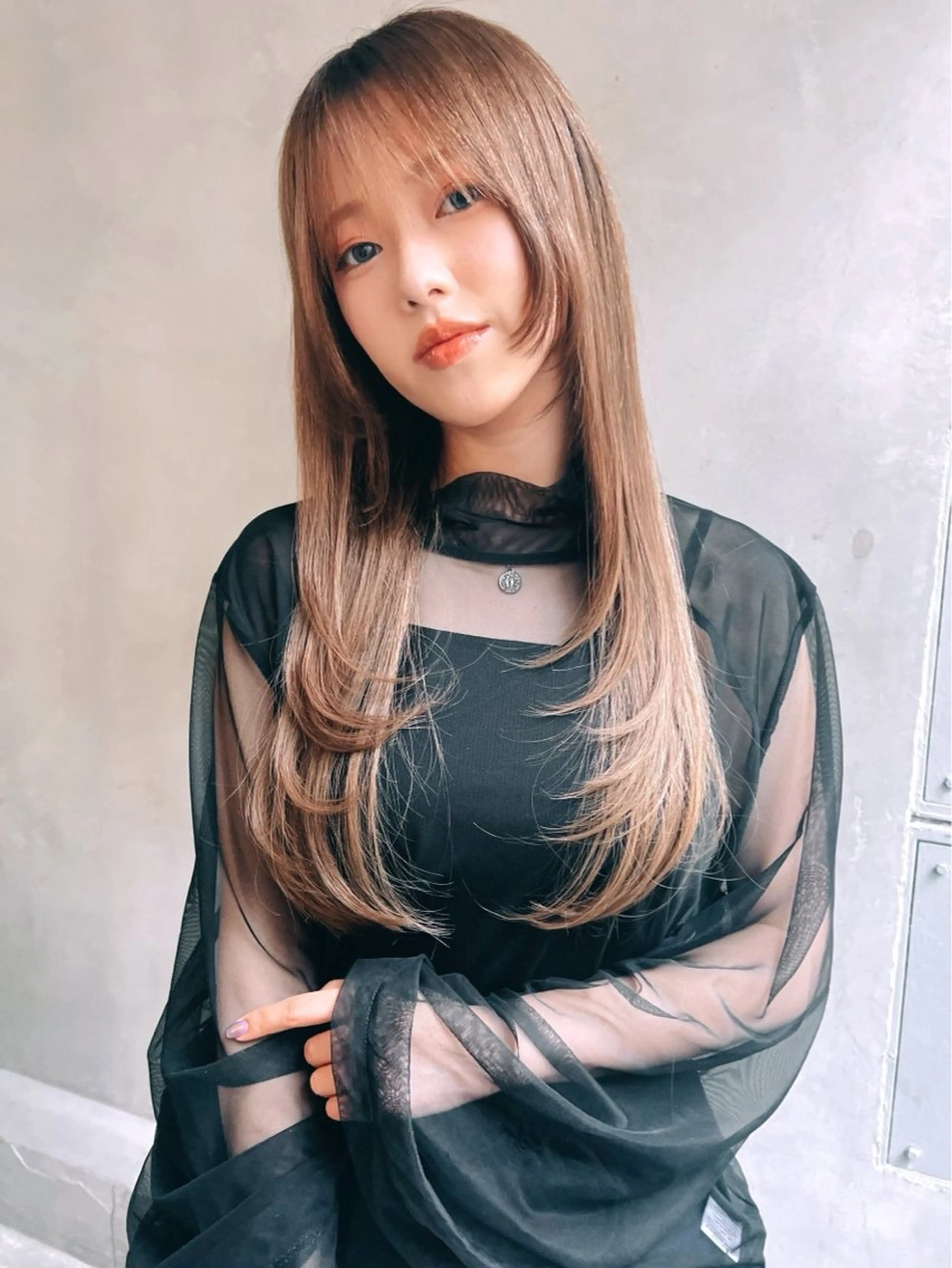 ロング カラー 艶髪／韓国ヘア🎀 Kanon︎︎⁺.のヘアスタイル