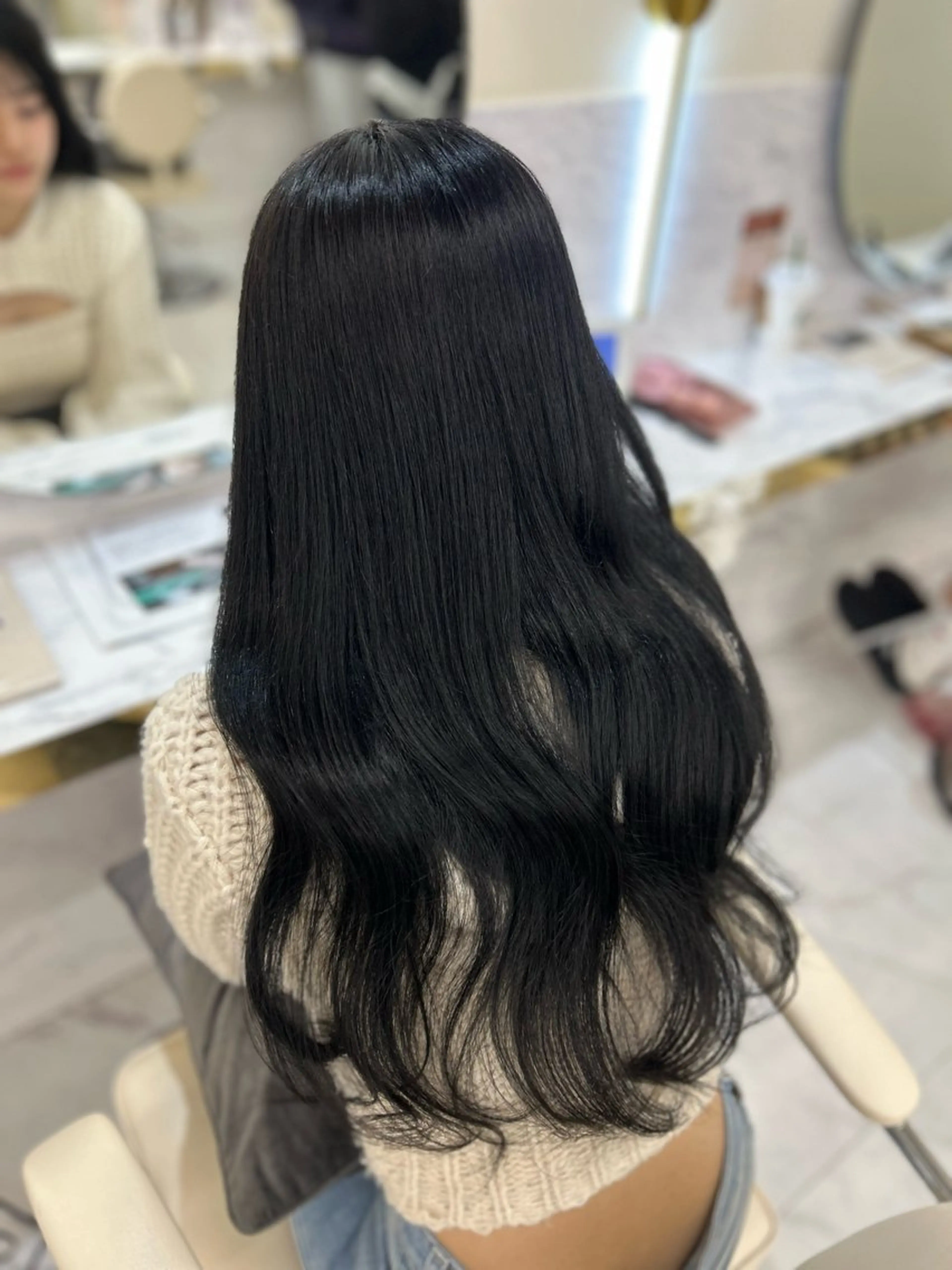 ロング カラー ヘアカラー トリートメント caho／韓国ヘア 盛れStyle🩶✨のヘアスタイル