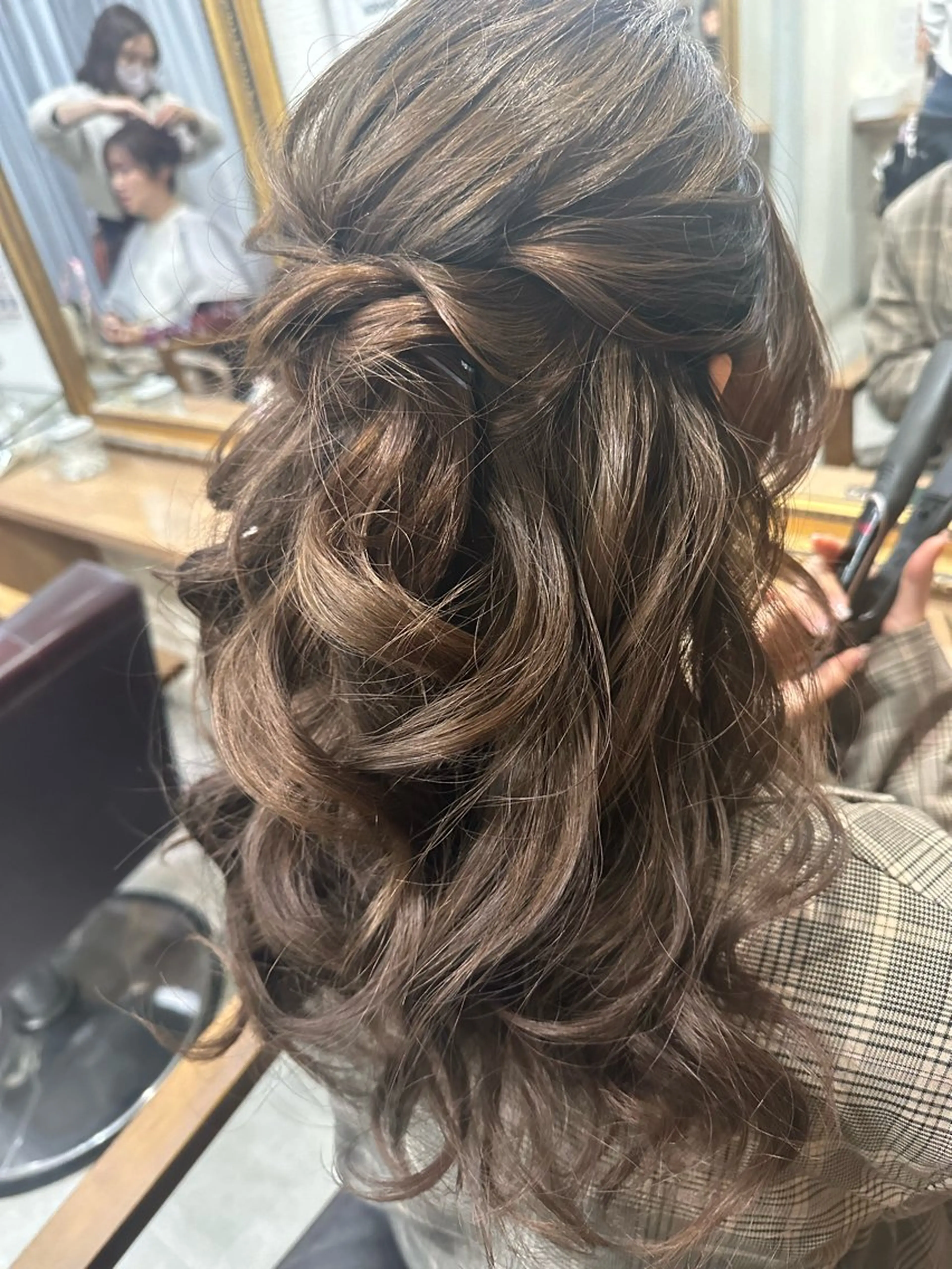 ヘアアレンジ ハーフアップ ⟡.·mamiya 縮毛矯正/ヘアセットのヘアスタイル