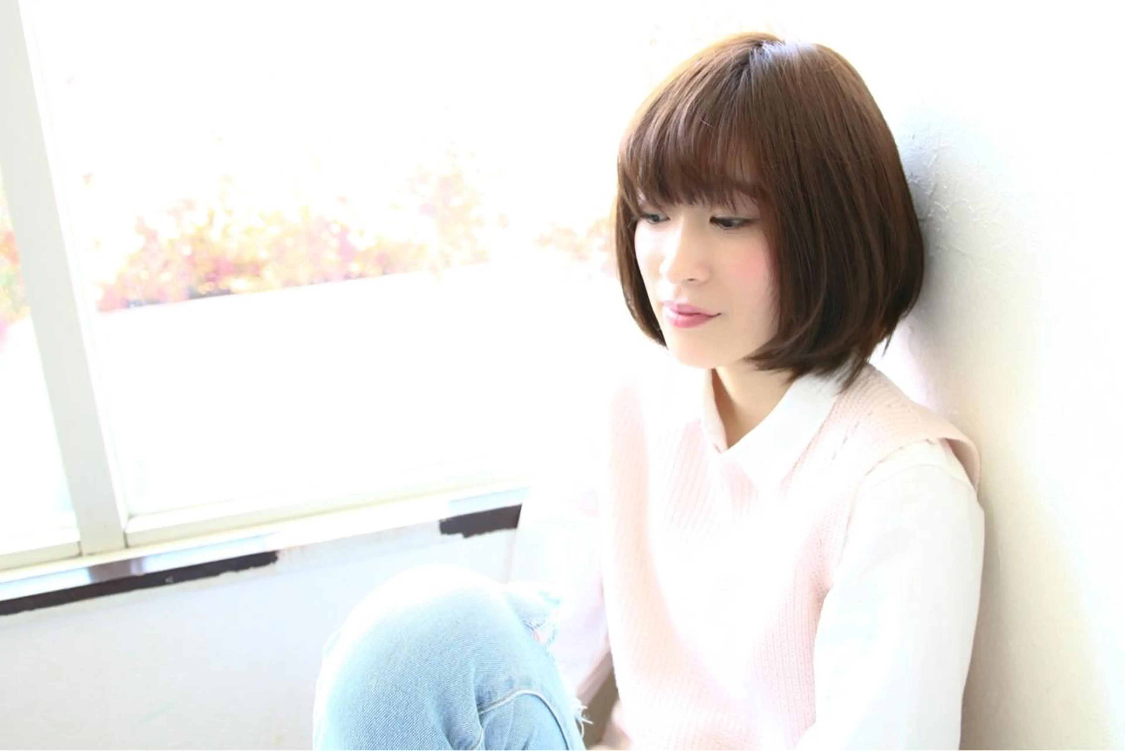 ショート カラー ボブ レイヤーカット 中村 海のヘアスタイル