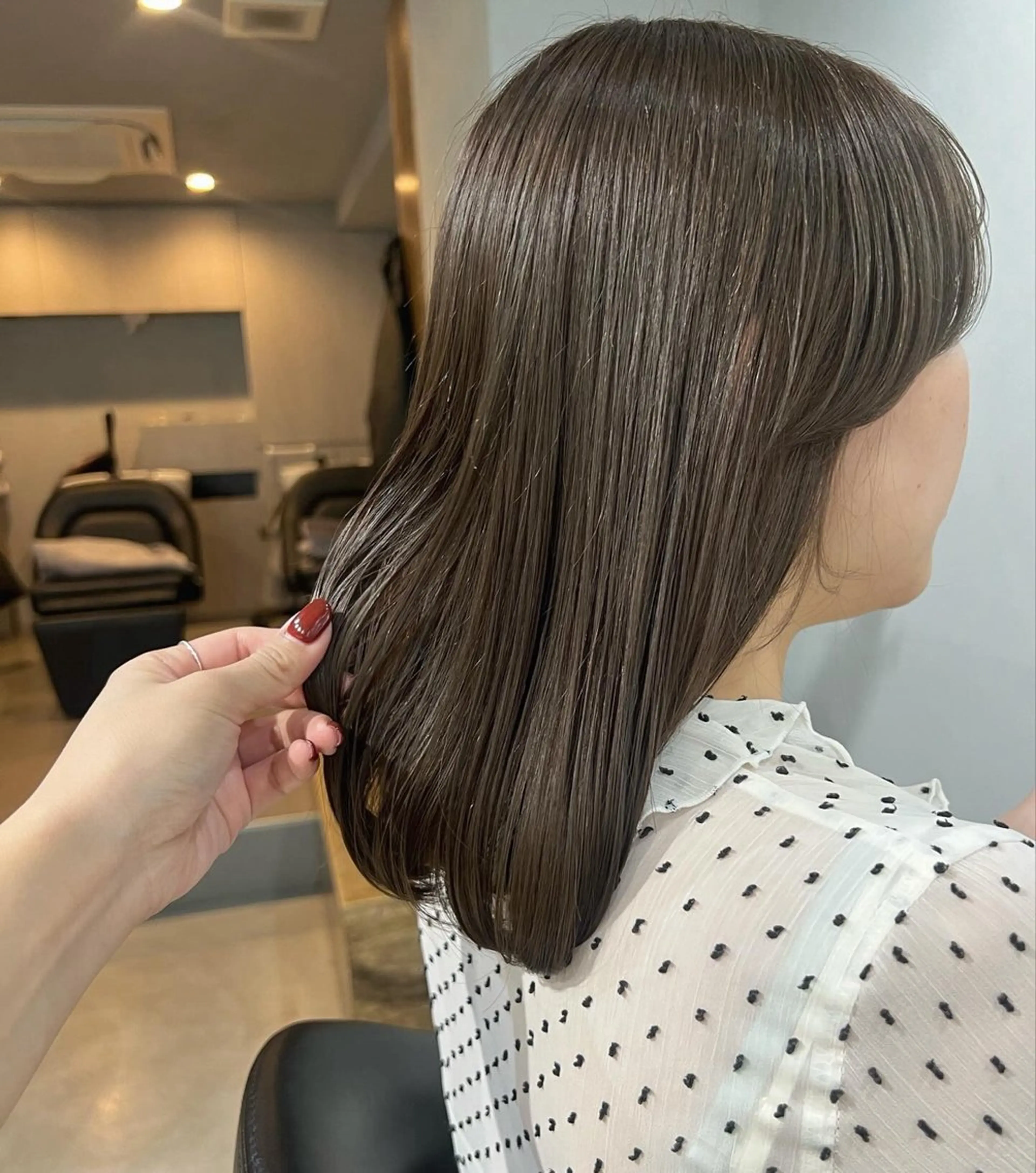 ミディアム カラー カット ヘアカラー トリートメント akane/ボブ /ブラウンベージュのヘアスタイル