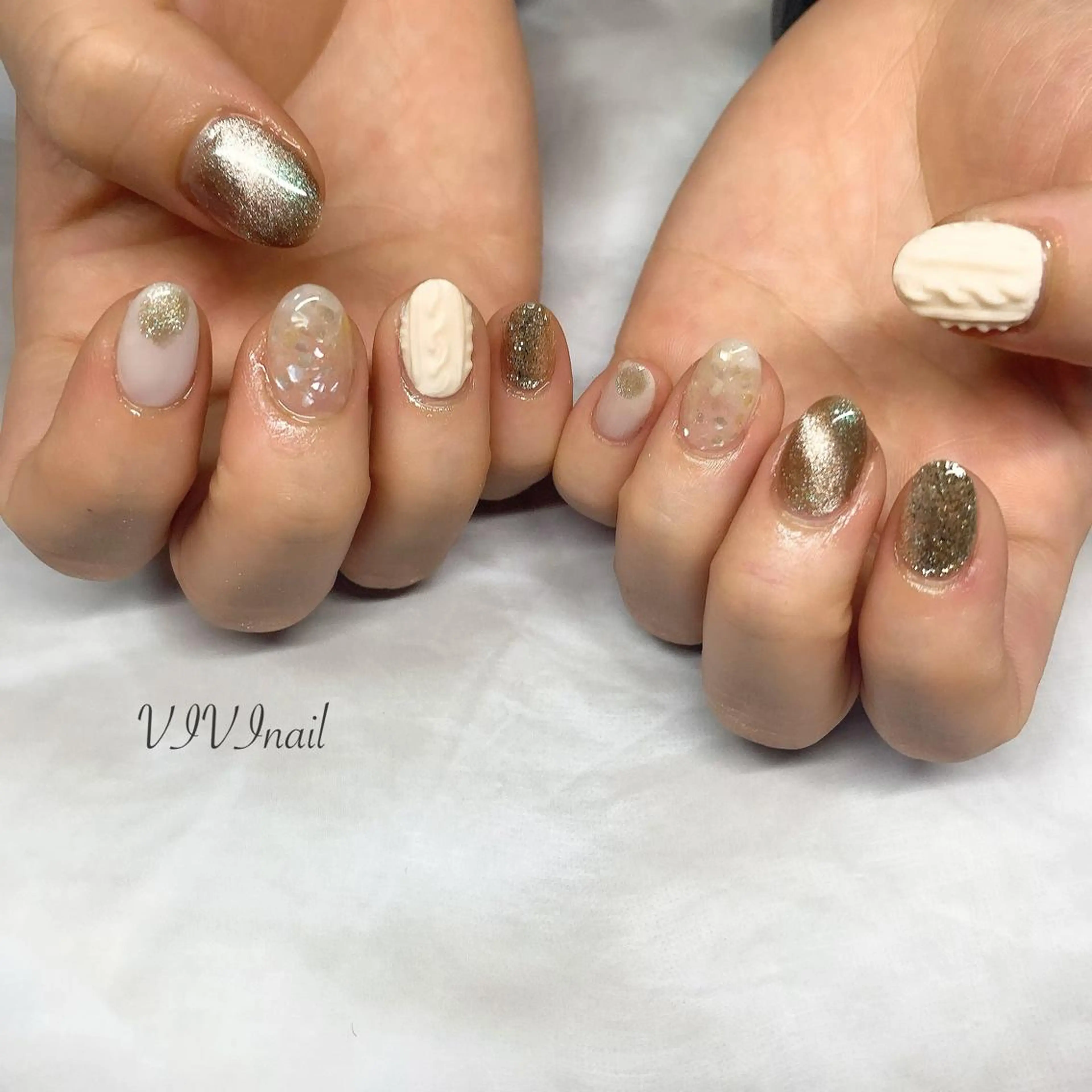 ネイル キラキラネイル ハンドネイル vivi nailのネイルデザイン