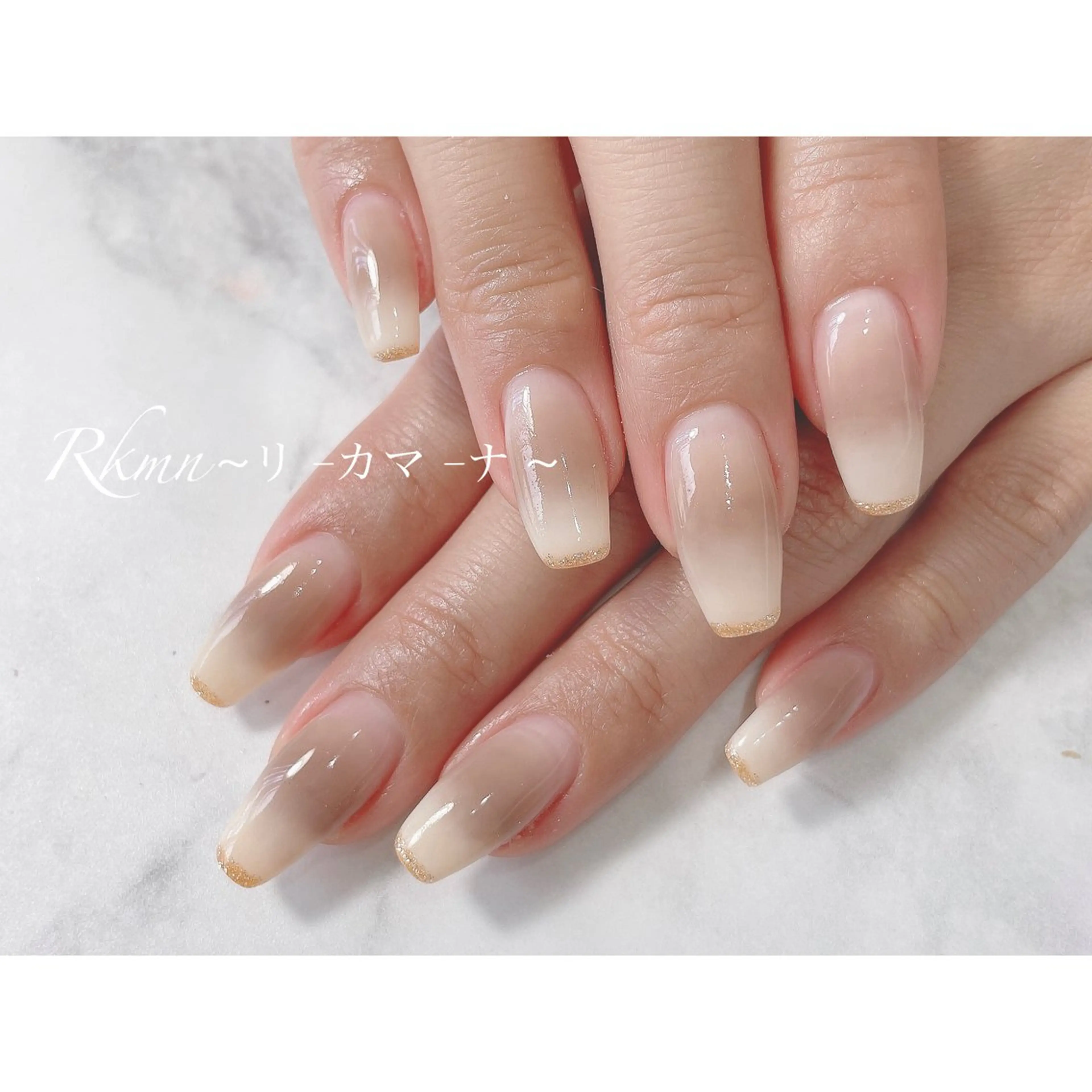 ネイル アートネイル グラデーション ラメ(グリッター) 春ネイル ハンドネイル フットネイル ハンドケア Rkmn ~リ-カマ-ナ~のネイルデザイン