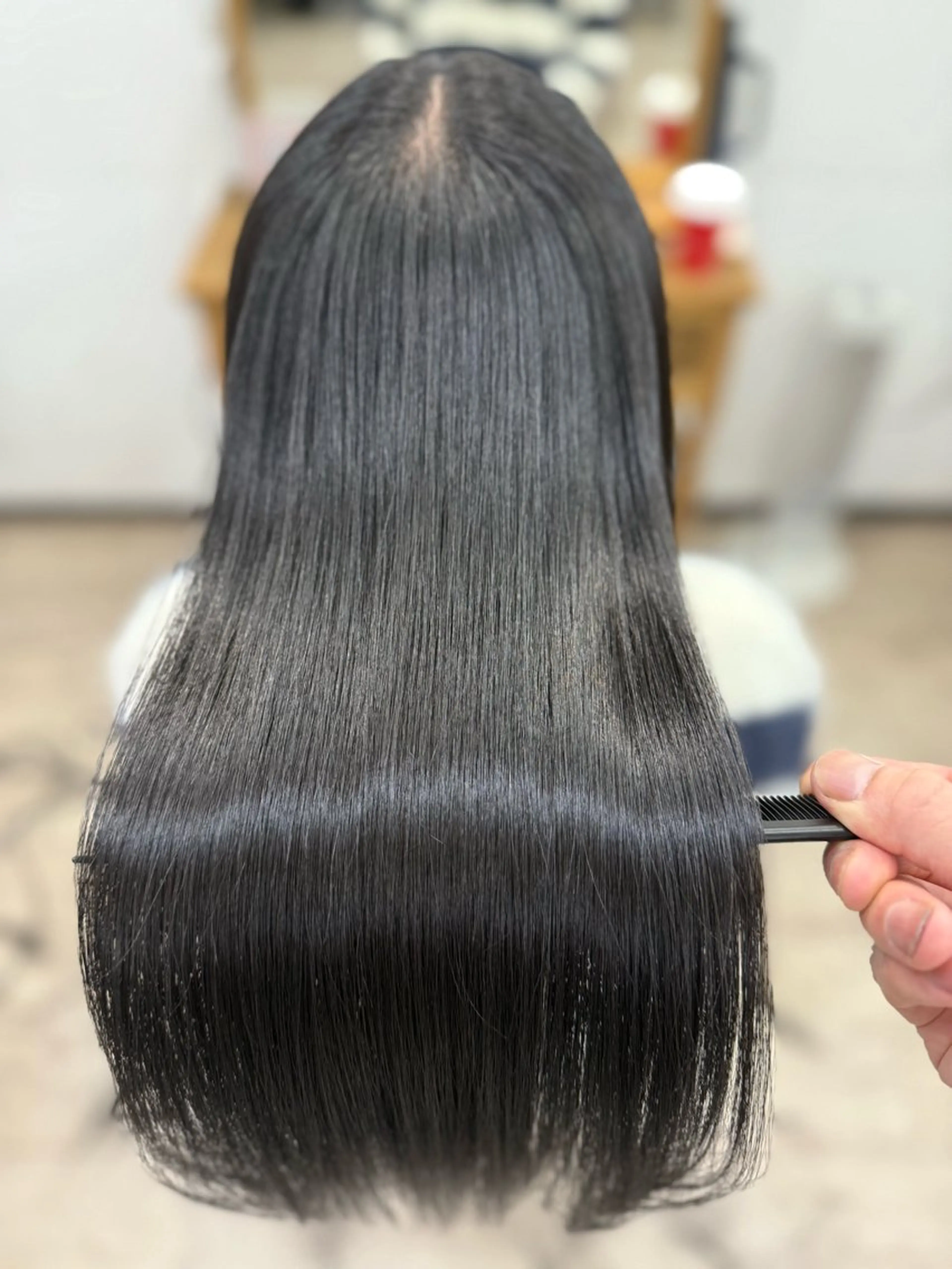 セミロング カット 縮毛矯正 トリートメント 髪質改善特化🔥縮毛 、美髪形成のプロ✂️のヘアスタイル