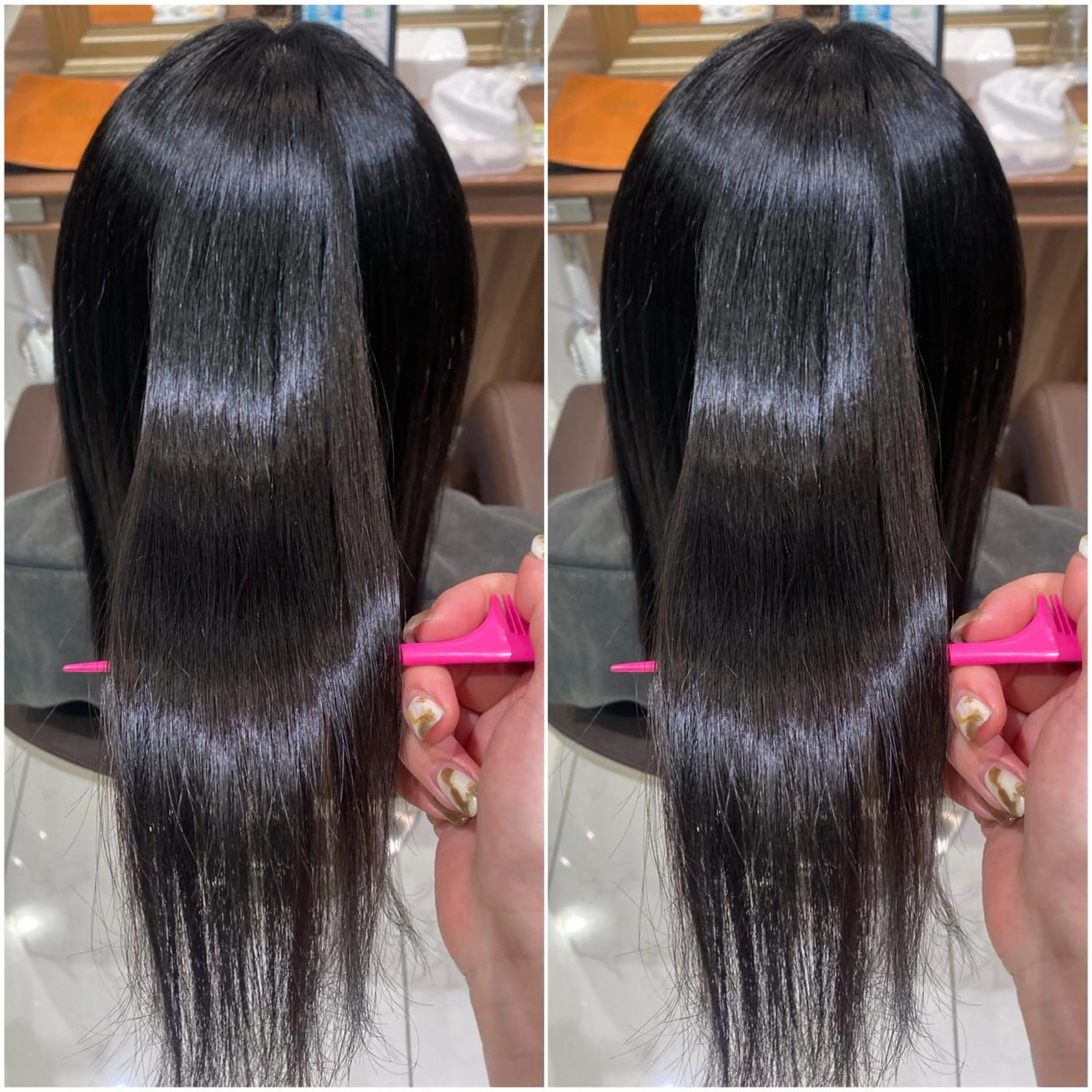 ロング パーマ 全席個室　暖色カラー Zina松園優香🌸のヘアスタイル