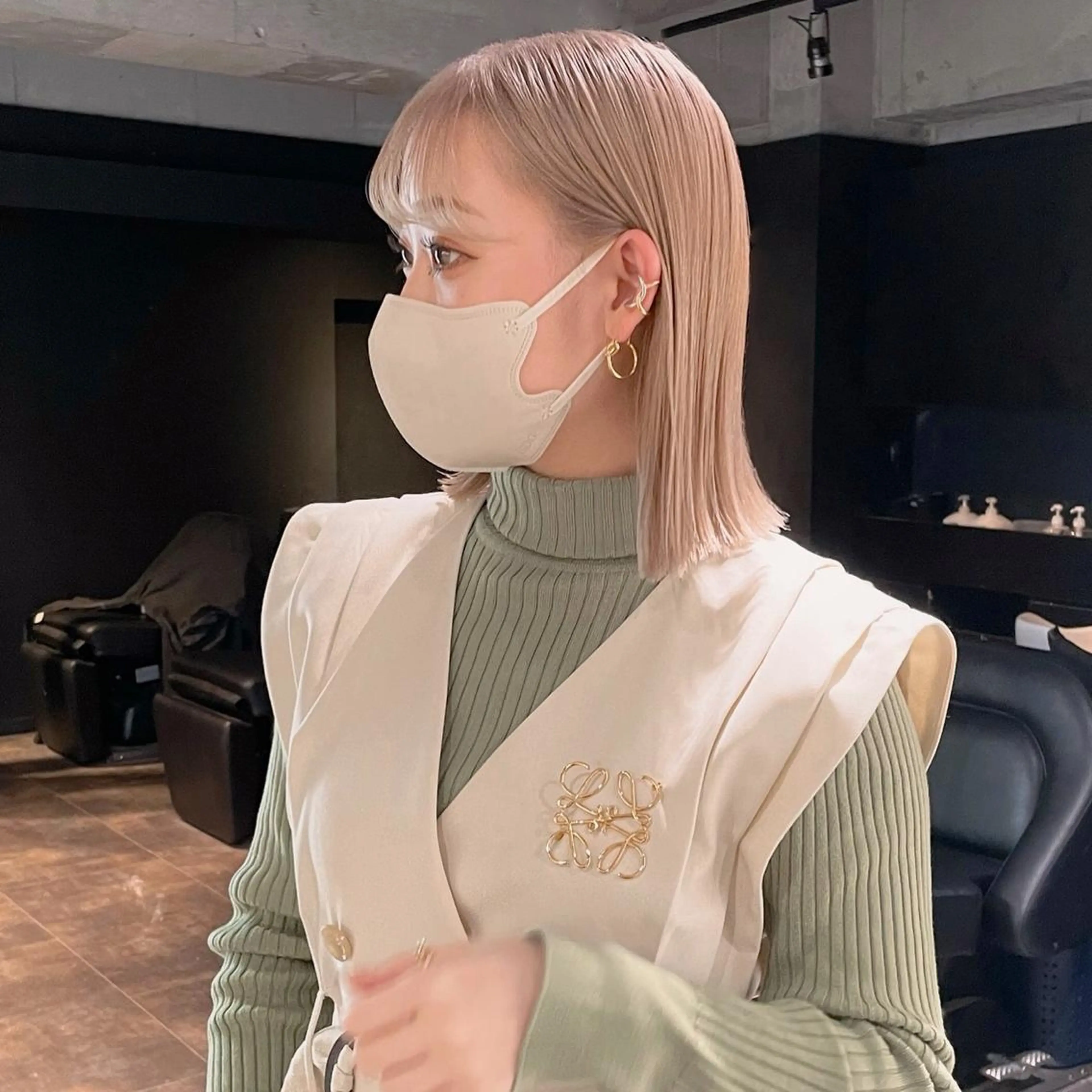 ミディアム 店長 こうすけのヘアスタイル