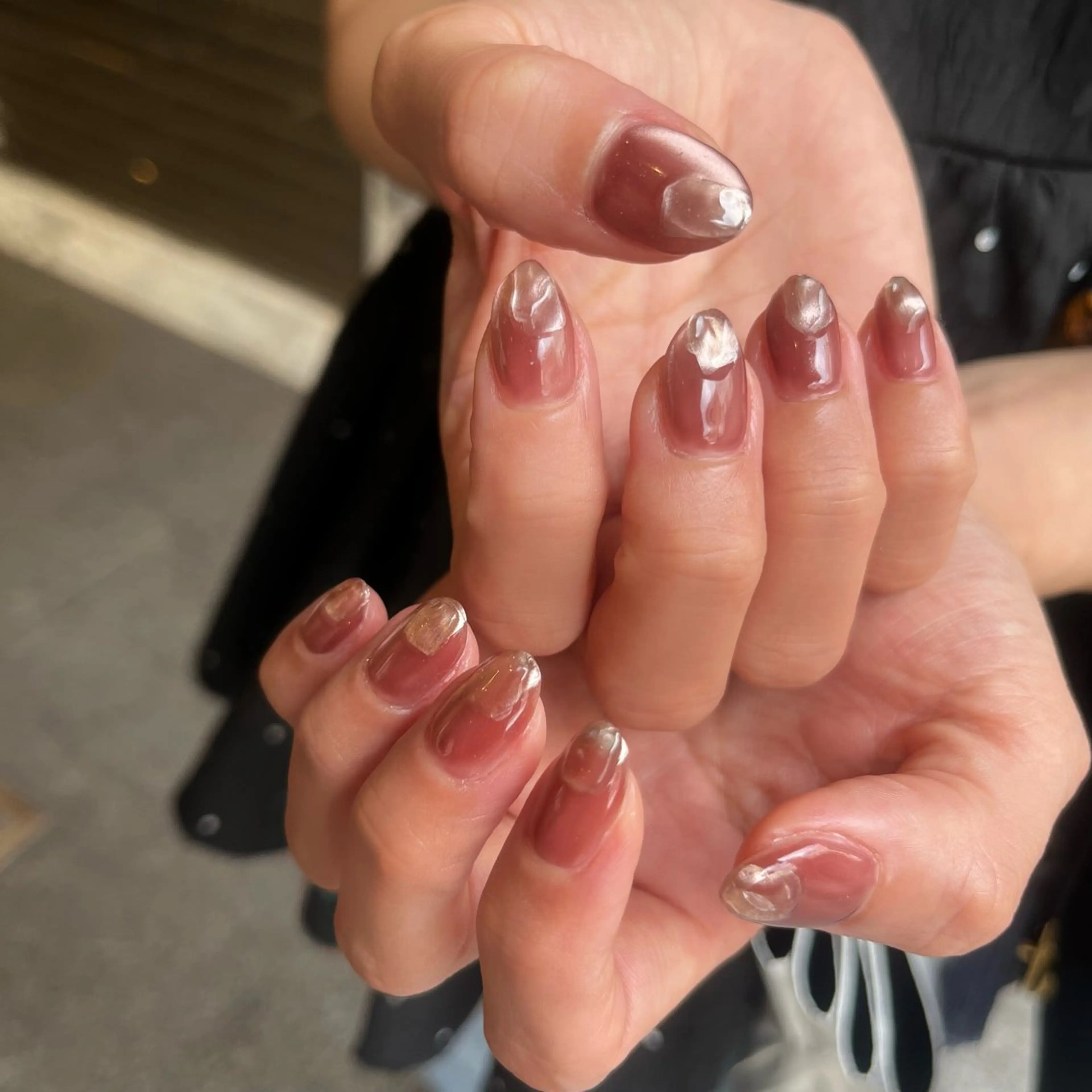 ネイル マグネットネイル ニュアンスネイル シンプルネイル soa.Aika 自爪育成のネイルデザイン