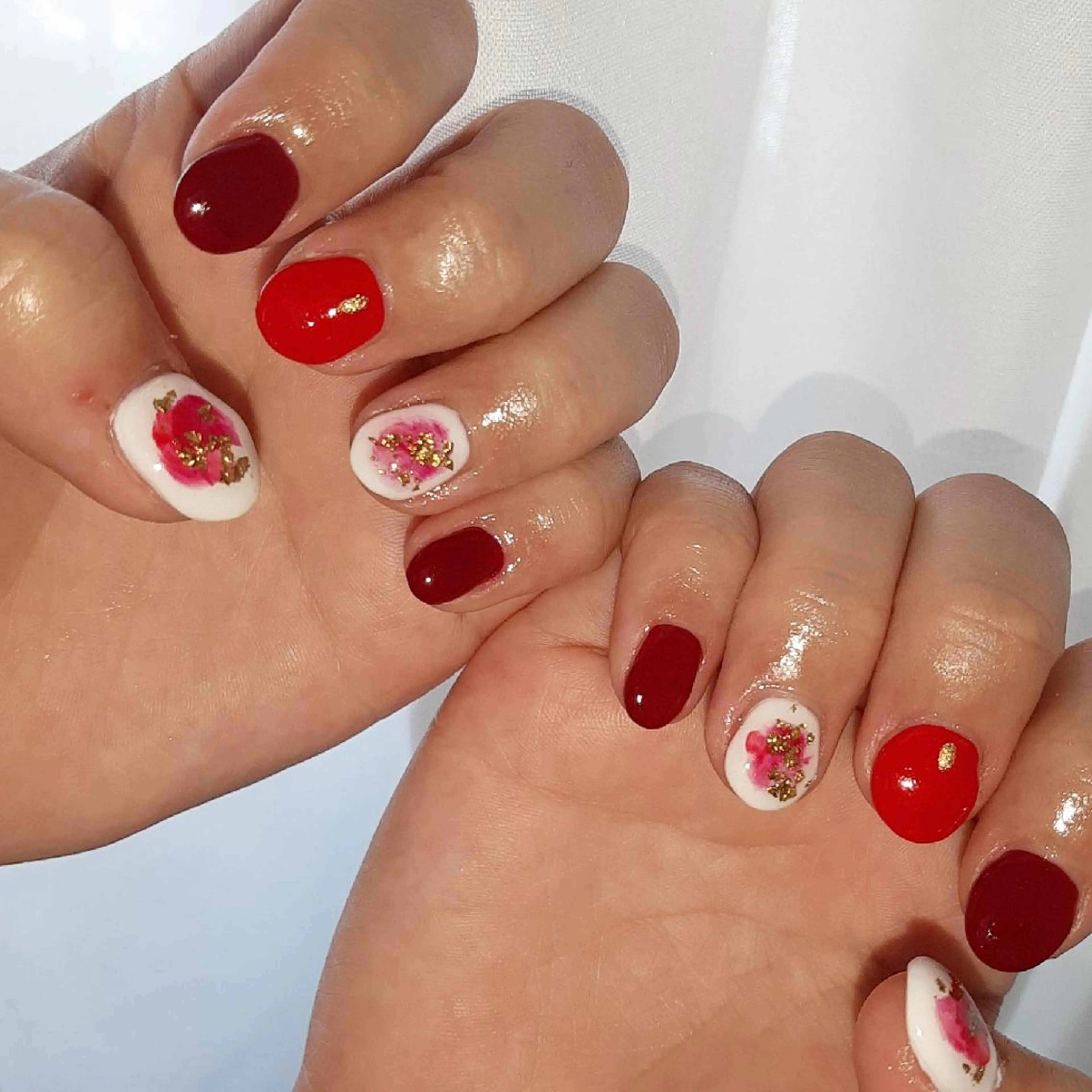 ネイル 成人式 赤色 owlnail /持込みデザイン専門のネイルデザイン