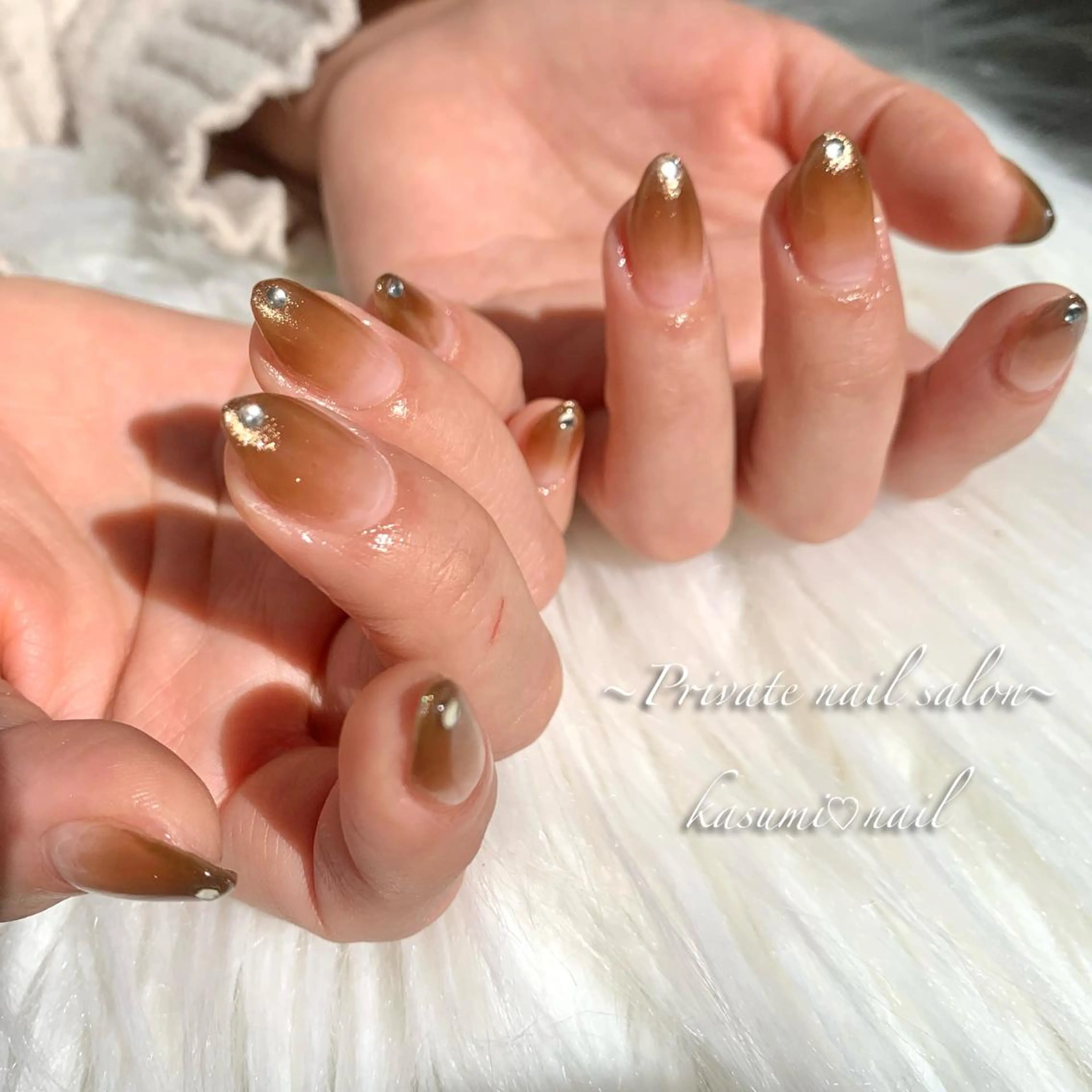 ネイル アートネイル ラメ(グリッター) マグネットネイル ミラーネイル 持ち込み KASUMI♡ Nailのネイルデザイン