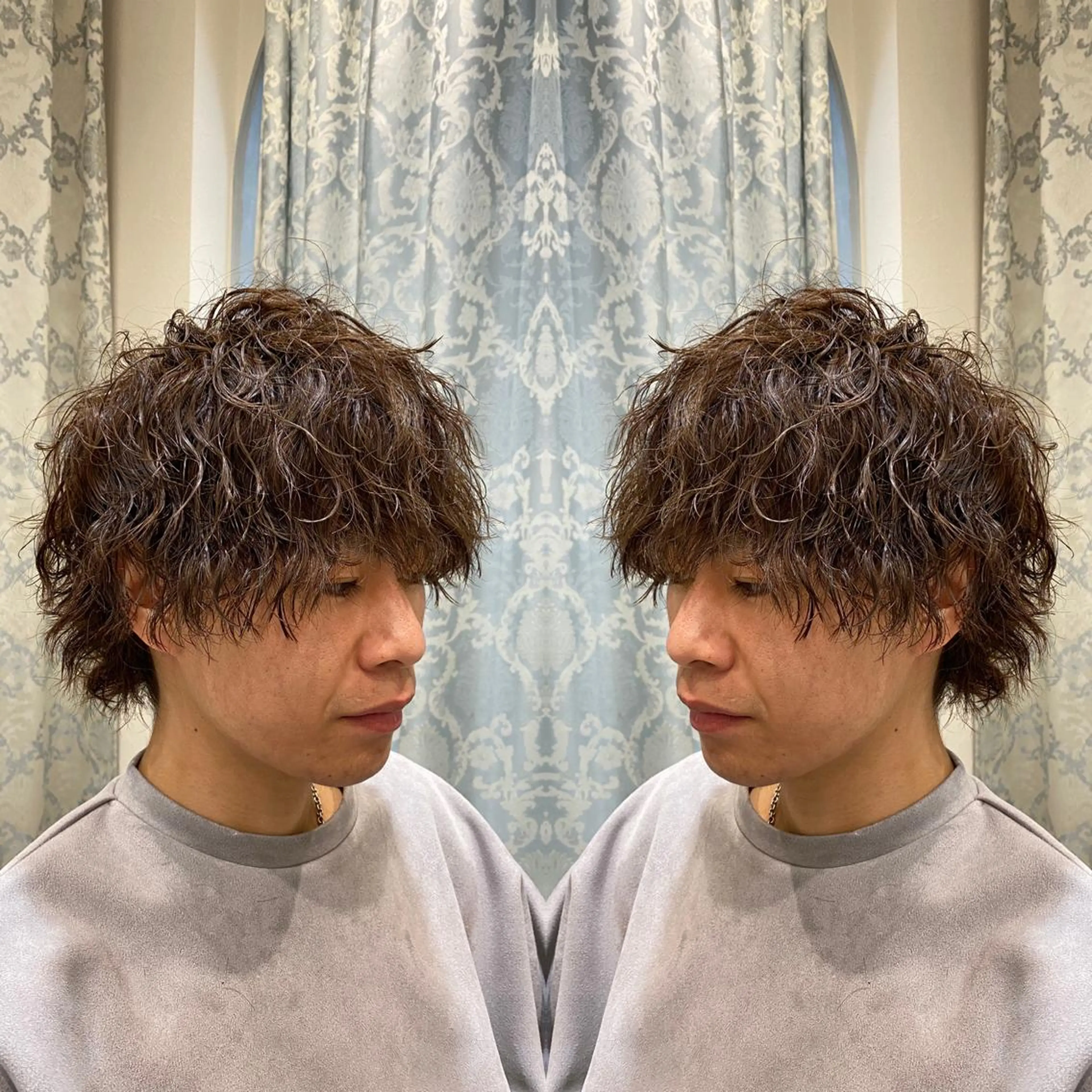 ショート パーマ メンズ カット パーマ Livnaリヴナ立川所属・レイヤー/ハイライト /立川/赤池宏隆のヘアスタイル