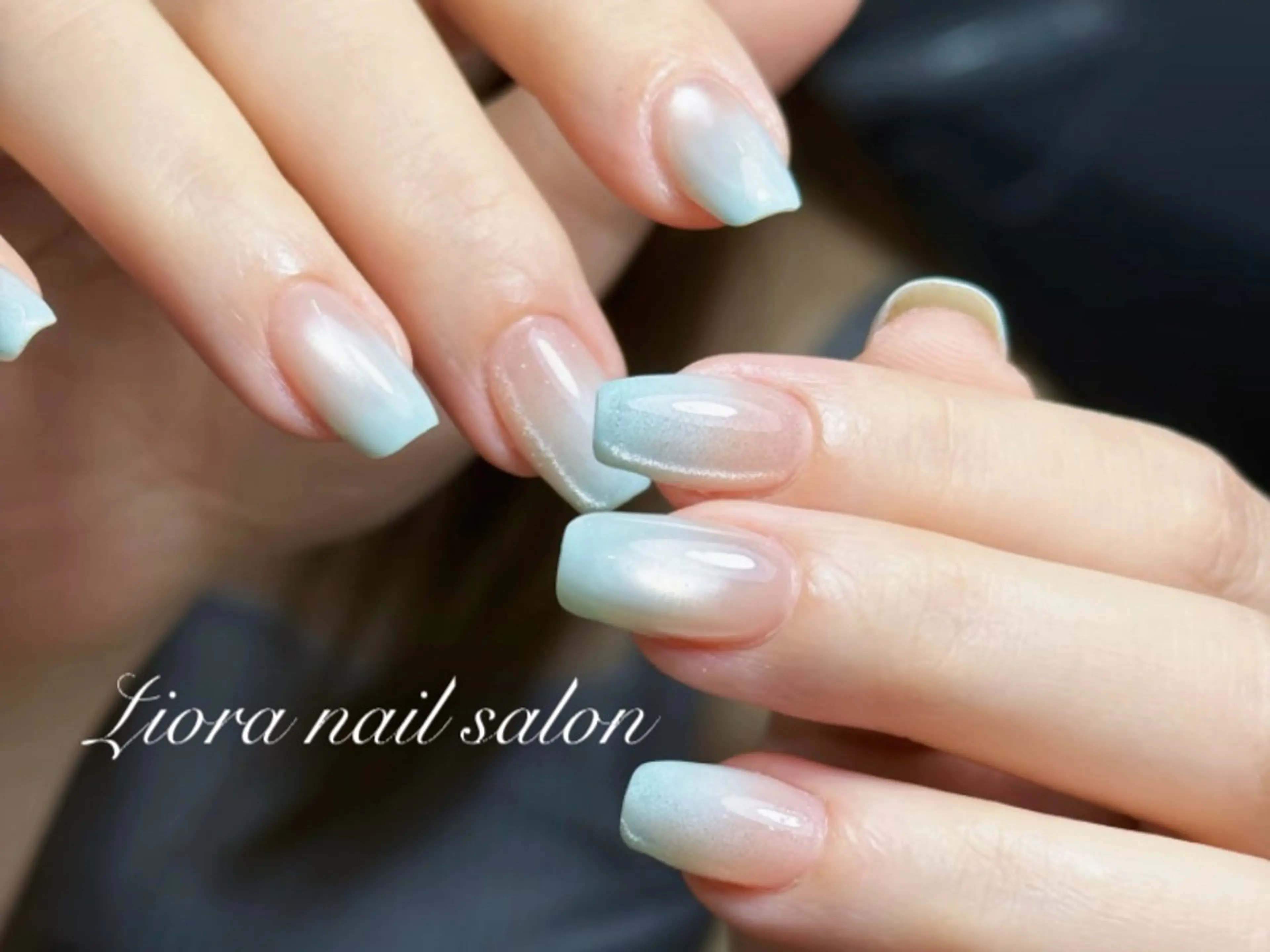 ネイル フレンチネイル ジェルネイル ガーリー グラデーション キラキラネイル ハンドネイル Liora nail スカルプ専門店のネイルデザイン