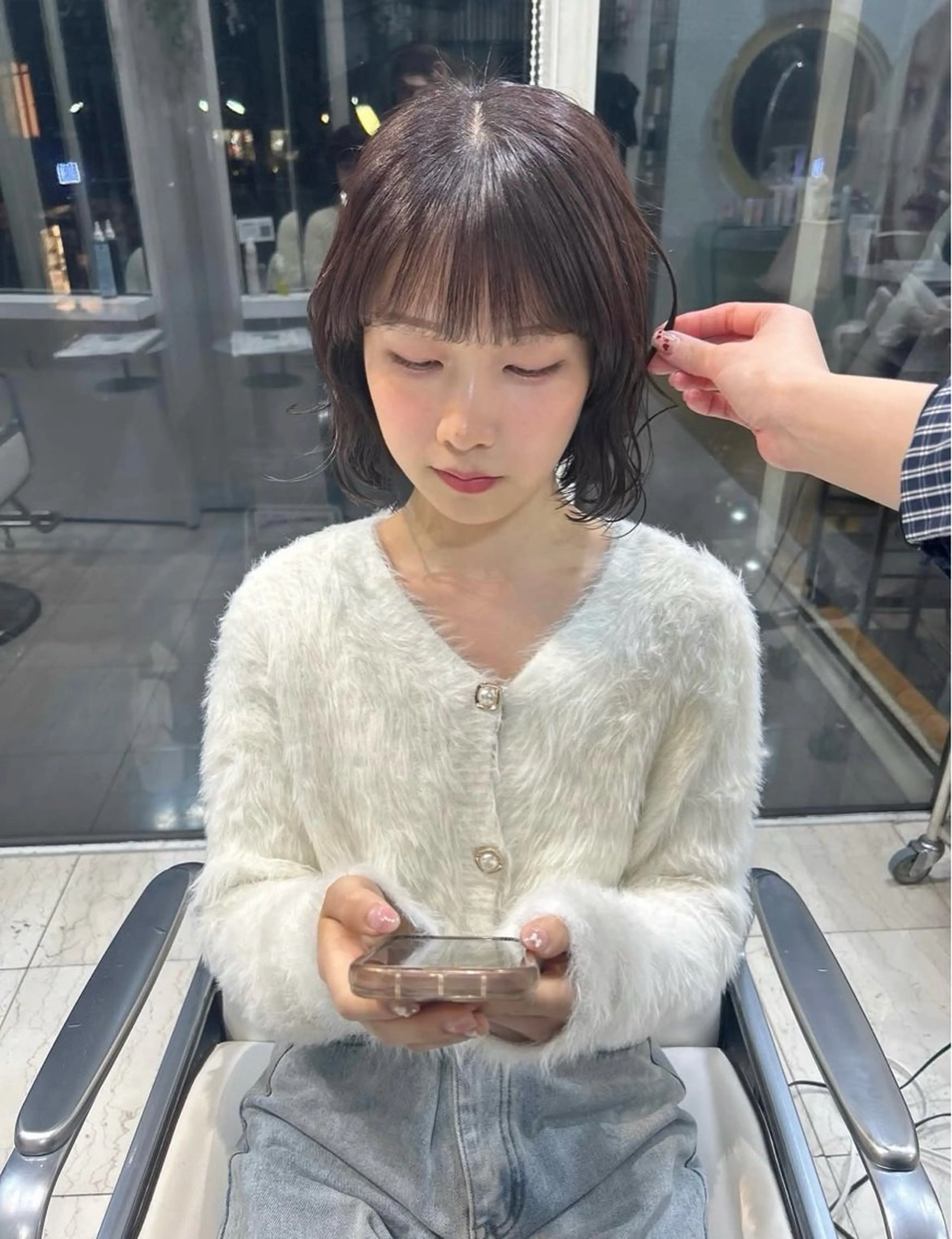 ショート カラー ラベンダーカラー ヘアカラー ありむらもえ/ 透明感カラーのヘアスタイル