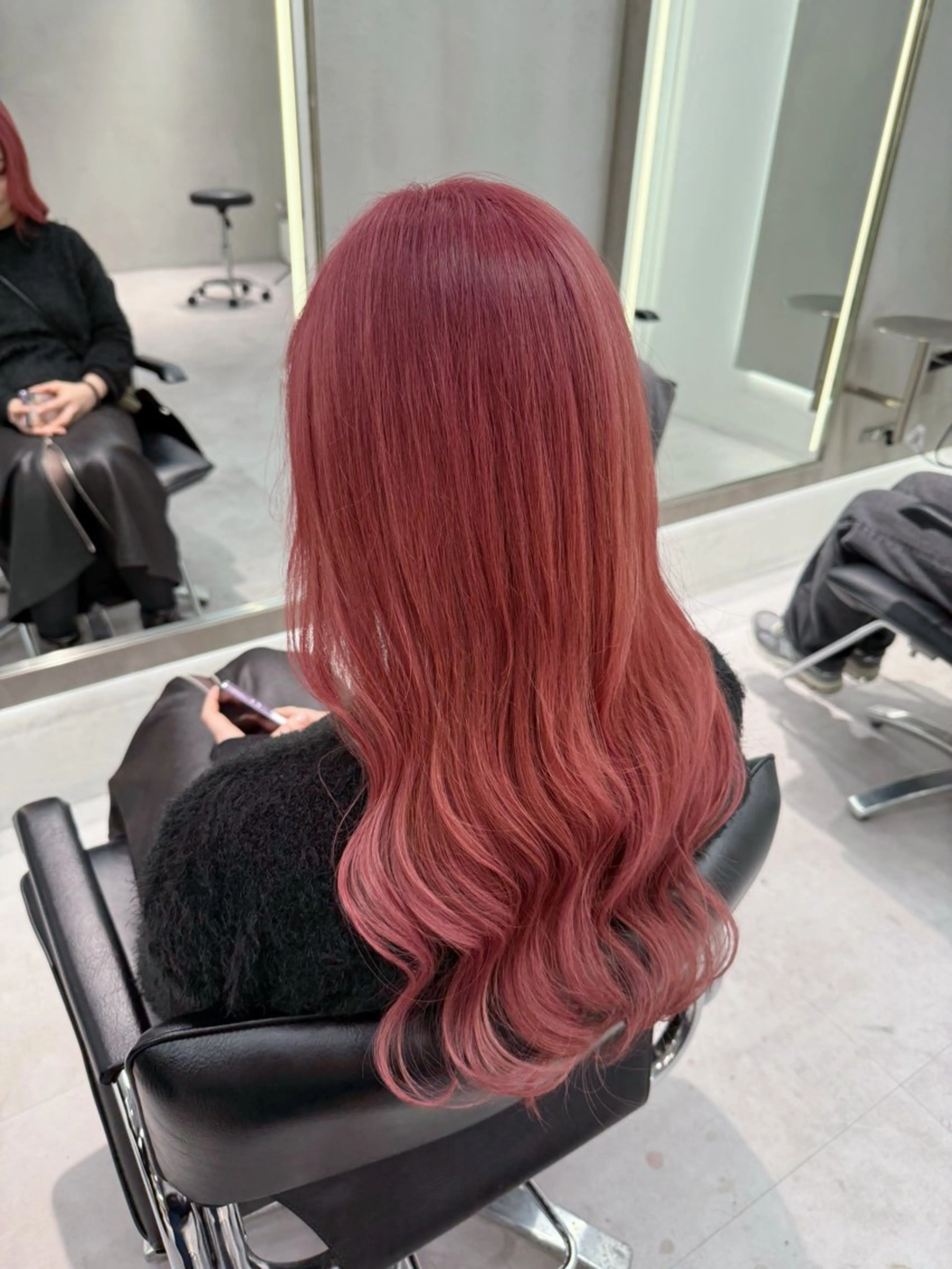 ロング カラー ブリーチ ピンクカラー ヘアカラー トリートメント 🤍haruna 🤍SUIのヘアスタイル