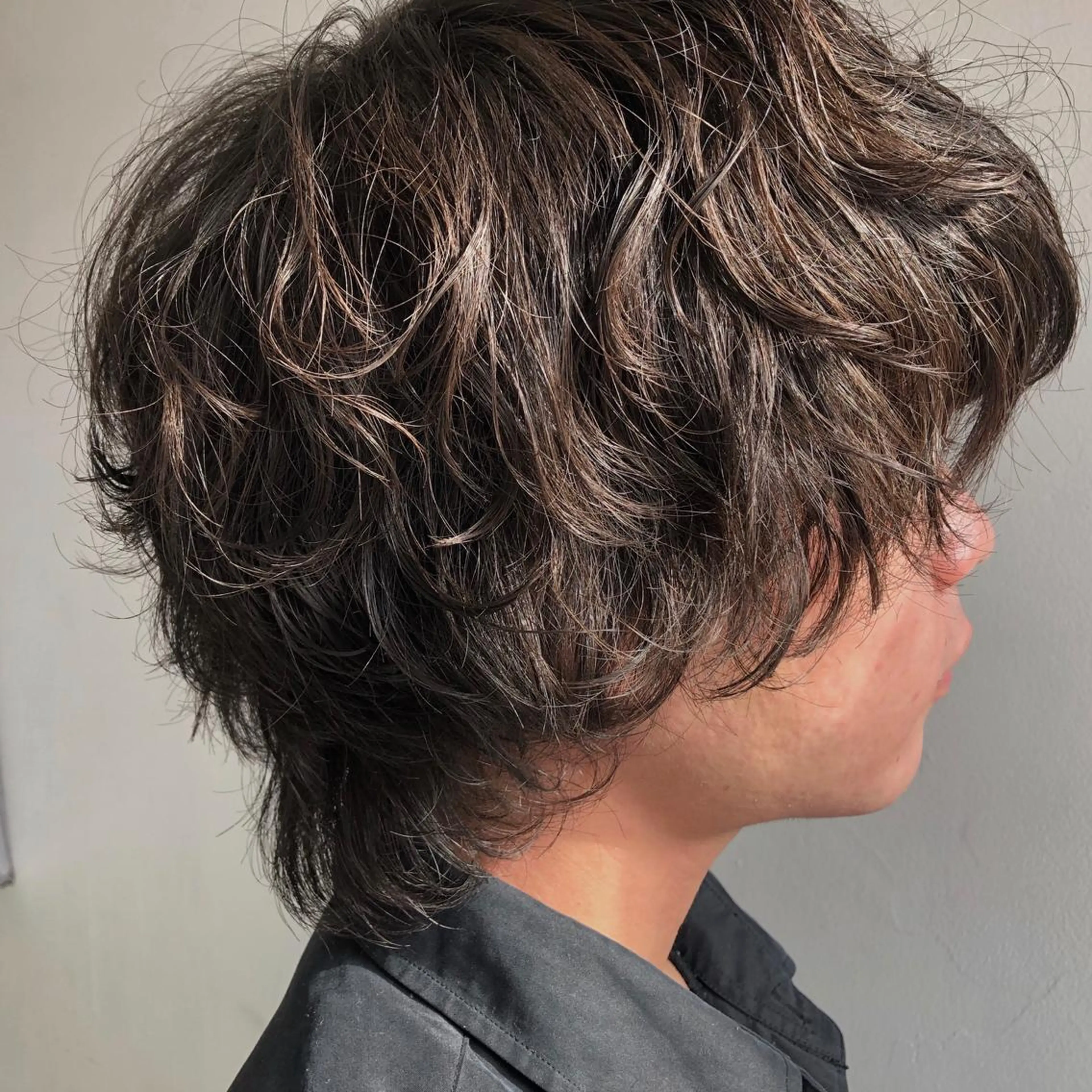 ミディアム カット パーマ 関 京磨のヘアスタイル