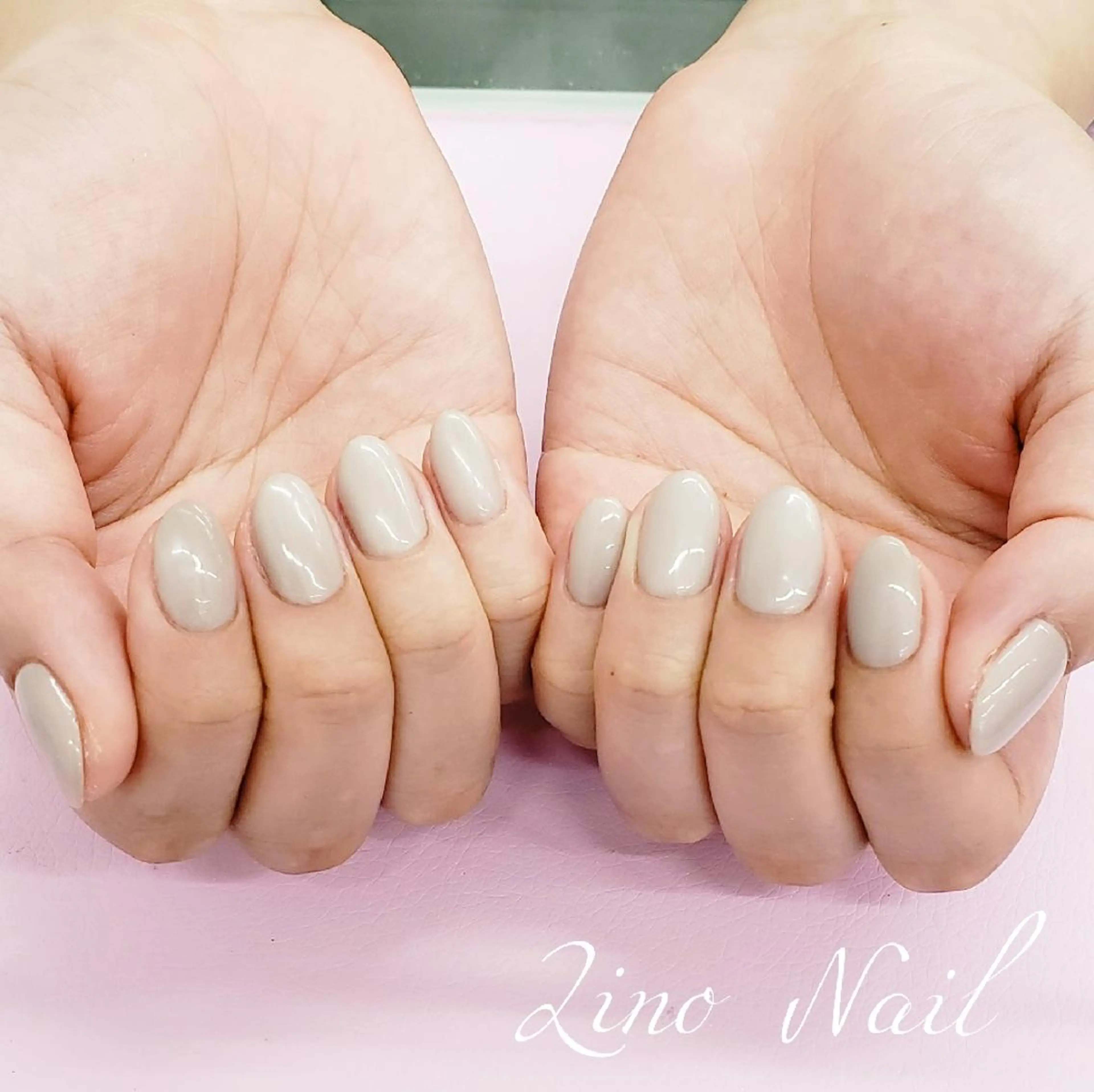 ネイル ジェルネイル オフィスネイル ワンカラーネイル パラジェル シンプルネイル ハンドネイル Lino Nailのネイルデザイン