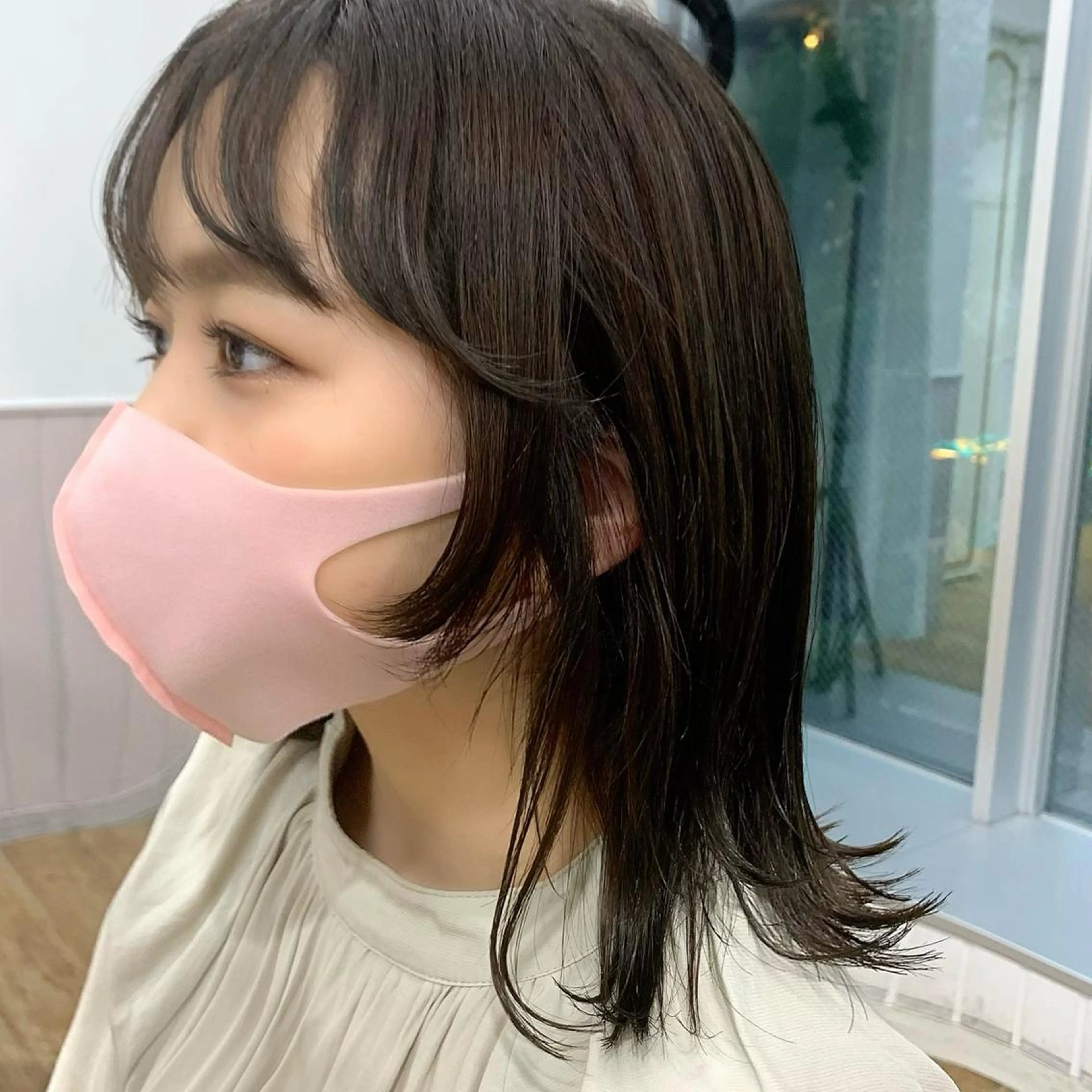 ミディアム カラー パーマ ヘアアレンジ メンズ キッズ ネイル マツエク・マツパ カット 縮毛矯正 レイヤーカット 🌿透け感カラーのヘアスタイル