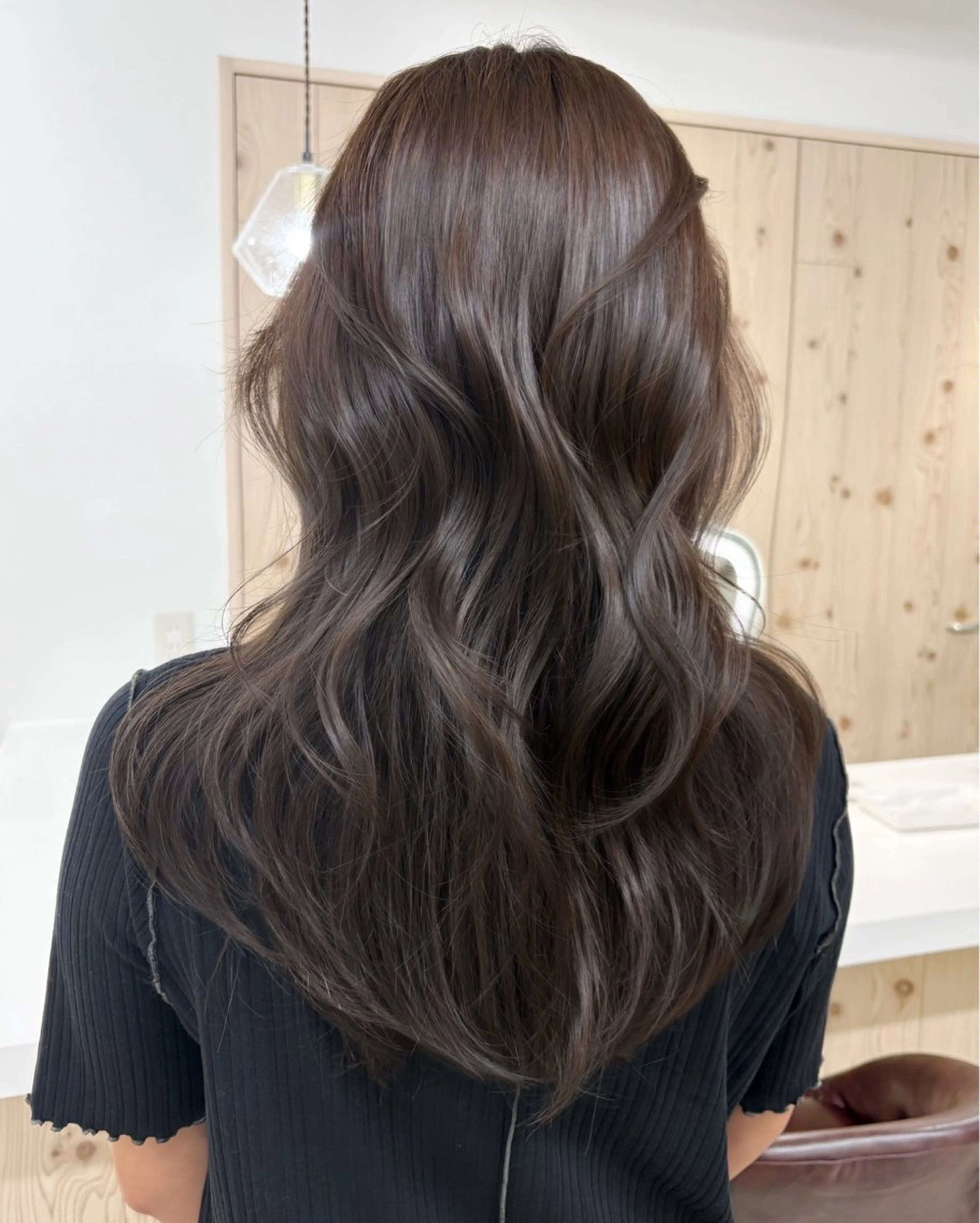 セミロング カラー カット ヘアカラー トリートメント ヘアセット 新宿/韓国ヘア/ 髪質改善ストレートのヘアスタイル