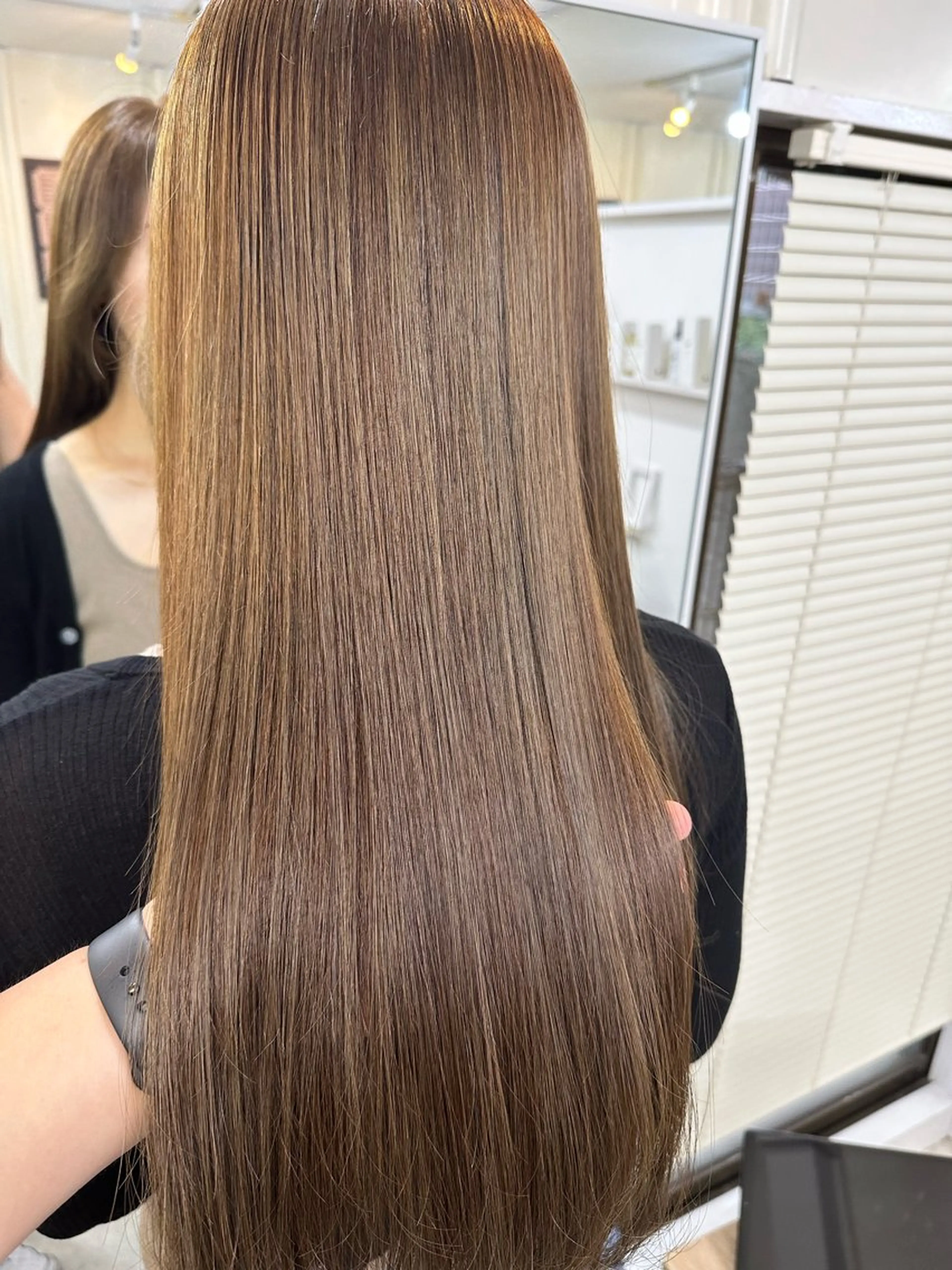 ロング カラー 髪質改善 縮毛矯正 トリートメント ヘアカラー トリートメント 髪質改善/レイヤー ストウシンゴのヘアスタイル