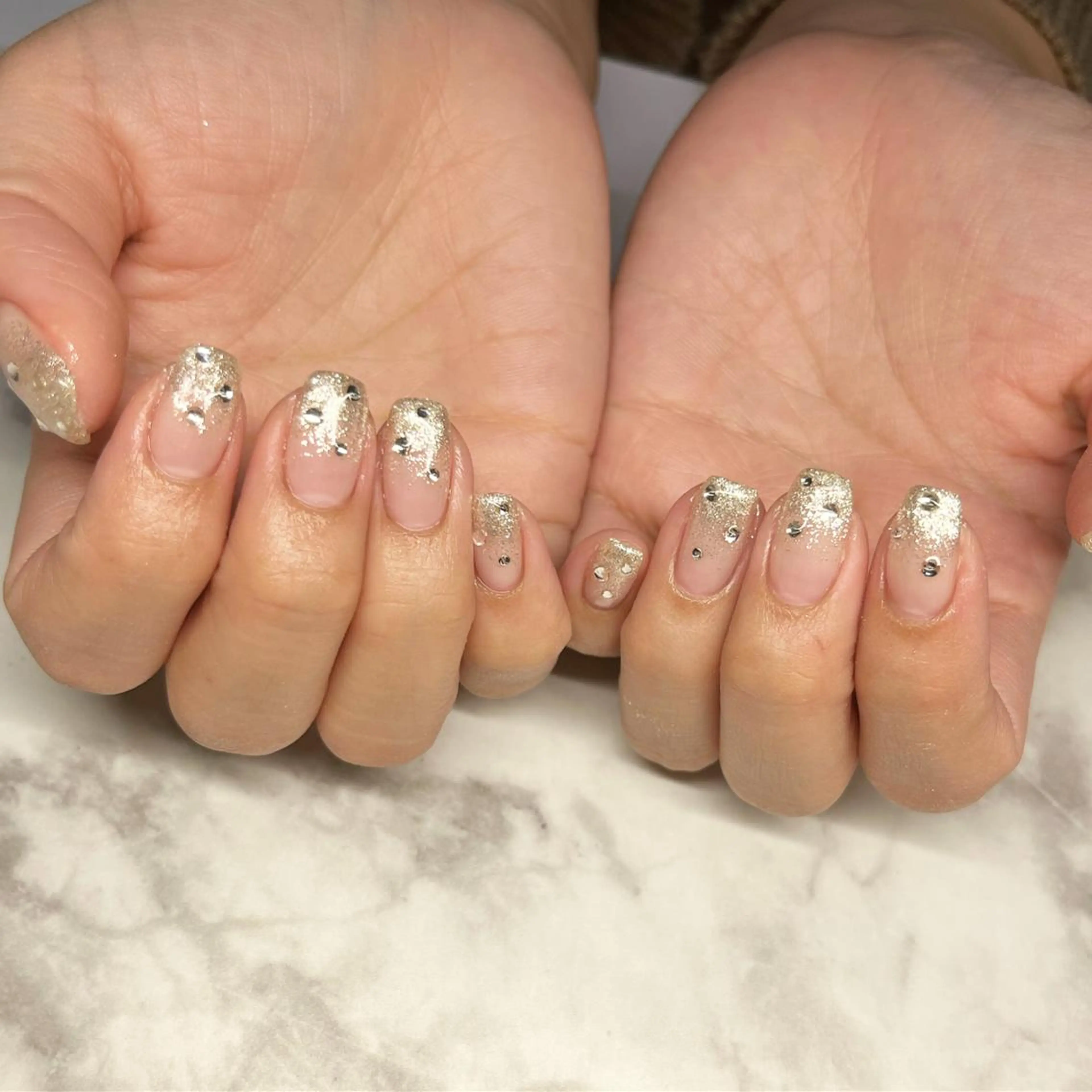 ネイル ラメ(グリッター) ラメグラデーション 587nail *のネイルデザイン