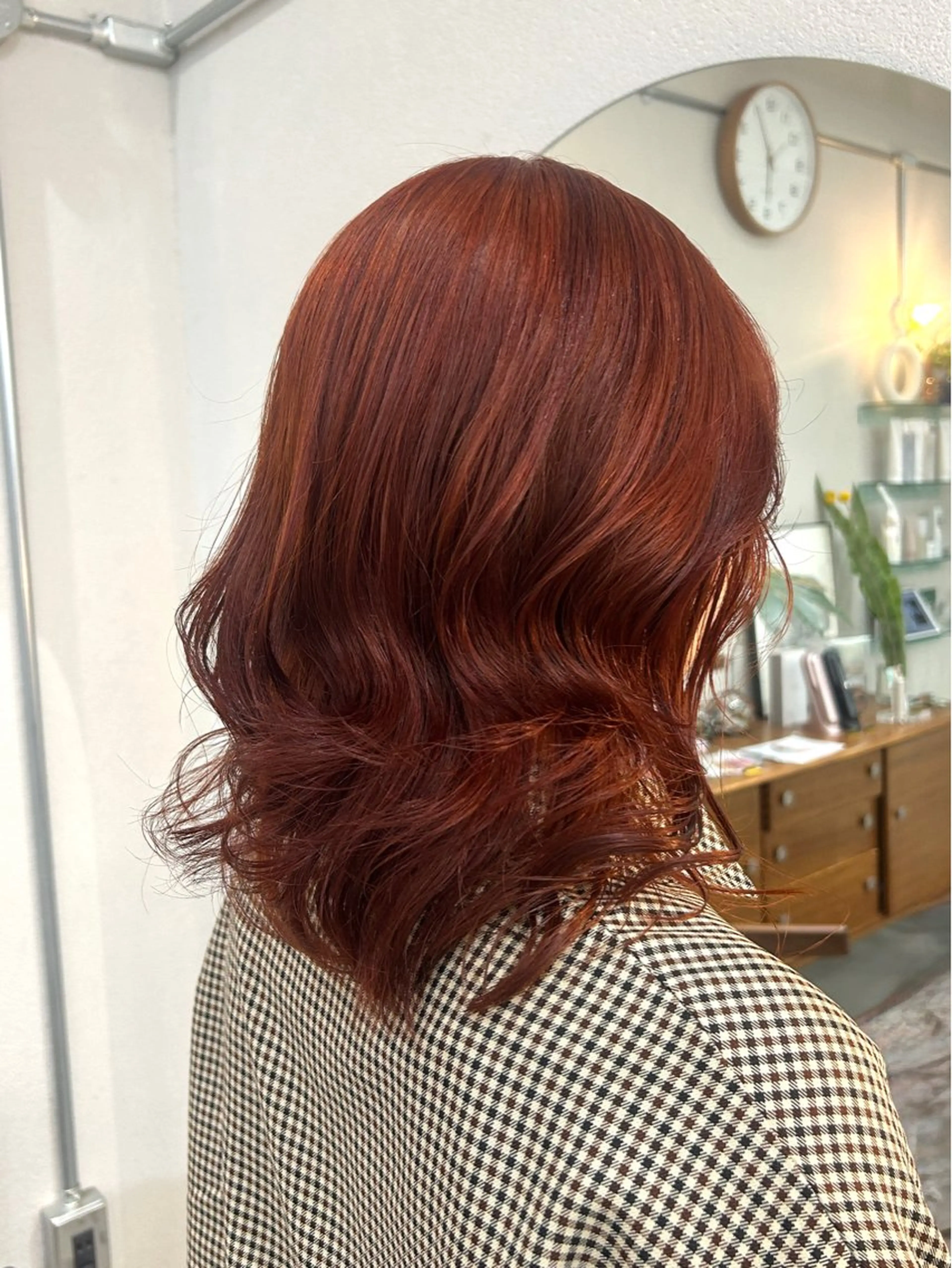 ミディアム ヘアカラー 櫻木李紗/暖色カラー 透明感カラーのヘアスタイル