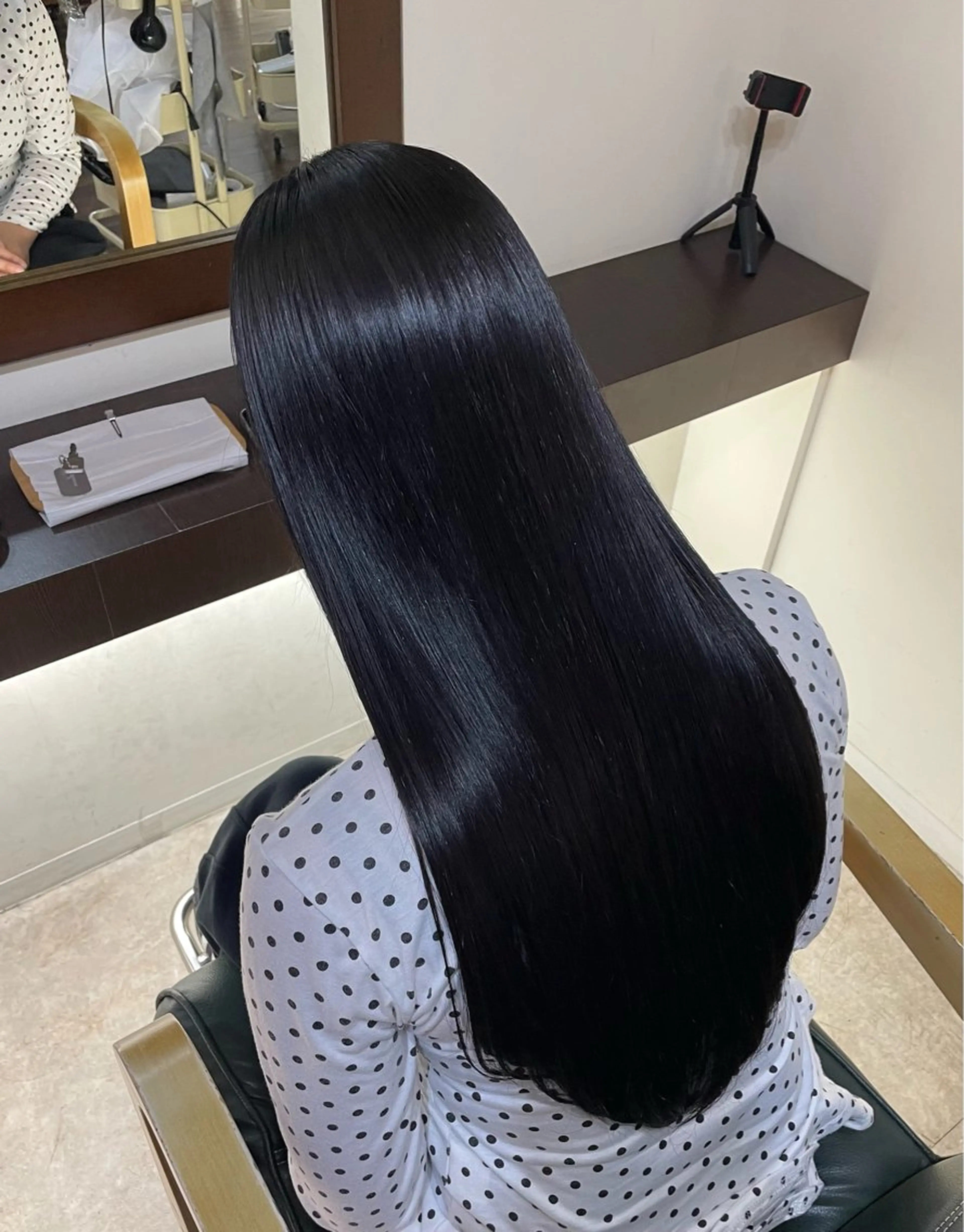 ロング ヘアカラー 結衣 髪質改善モデル募集中のヘアスタイル