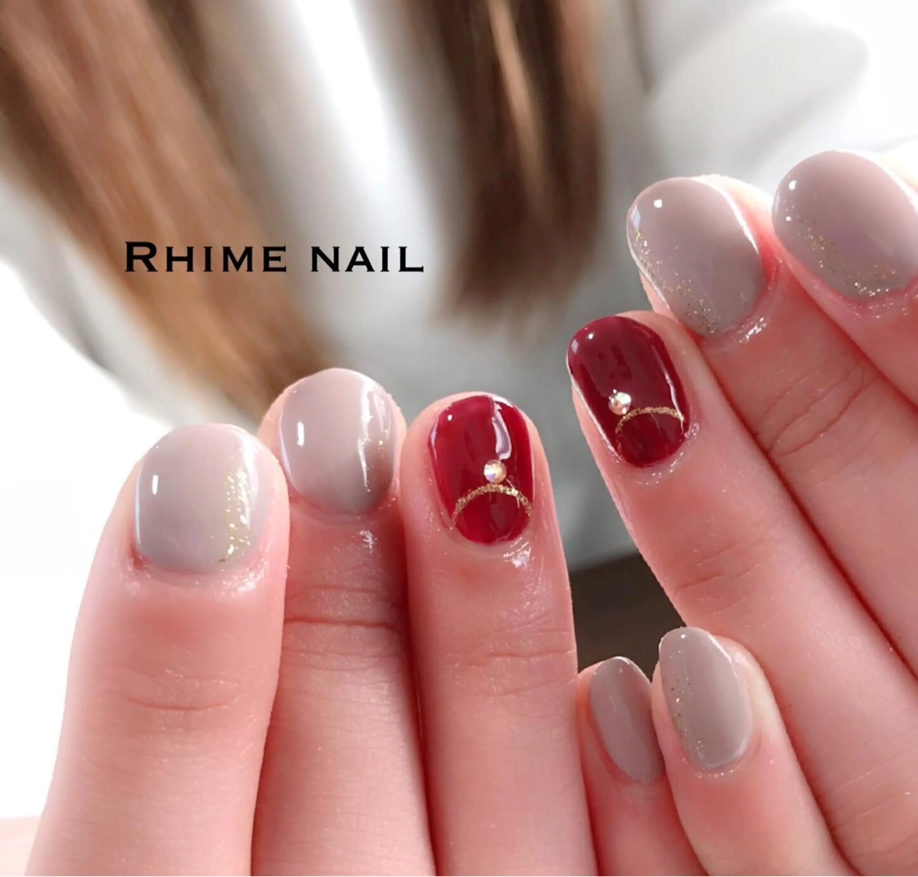 ネイル ラメ(グリッター) シンプルネイル Rhime nail ライムネイルのネイルデザイン