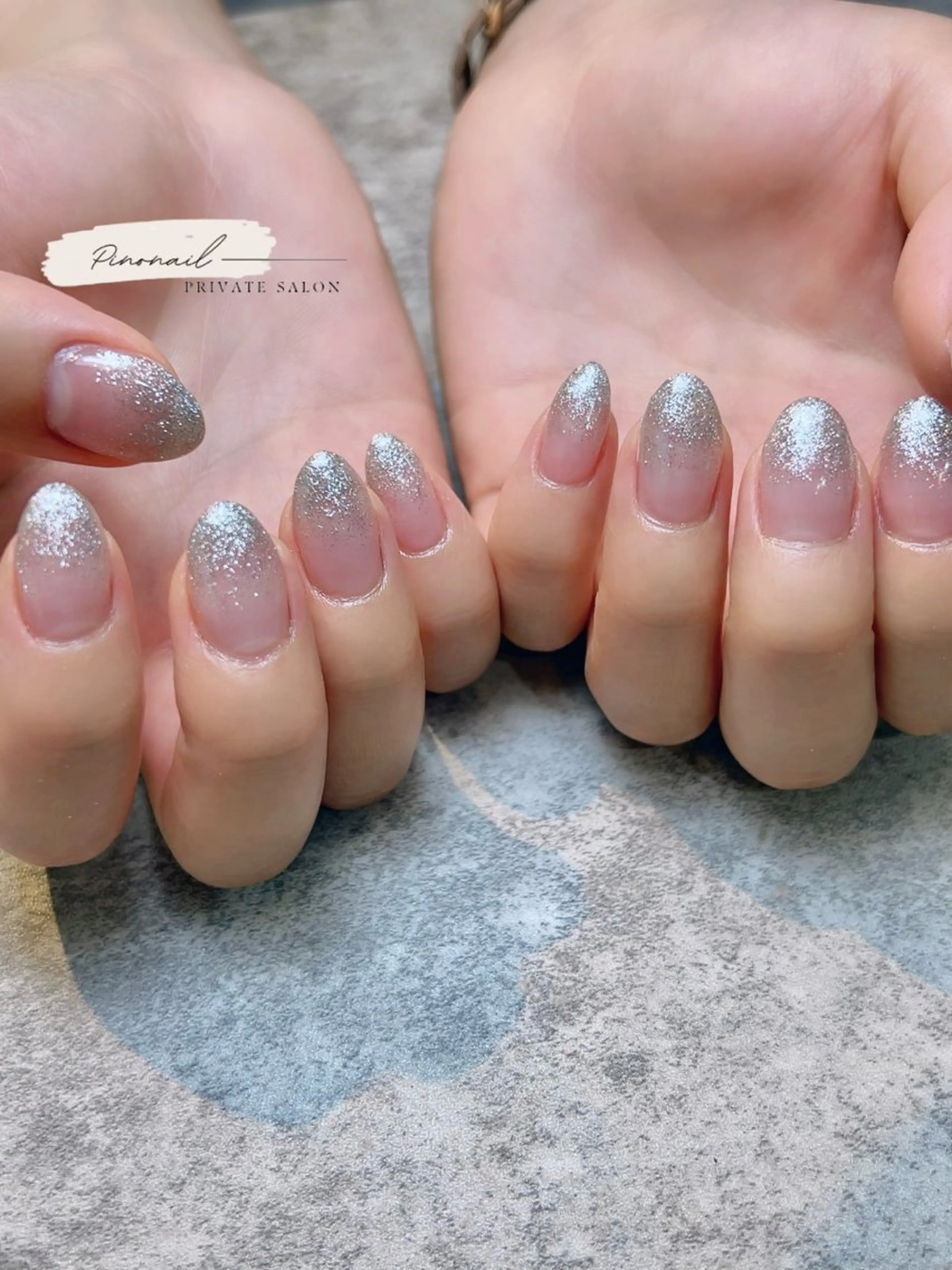 ネイル グラデーション ラメ(グリッター) ラメグラデーション ハンドネイル pinonail所属・Pino Nailのネイルデザイン