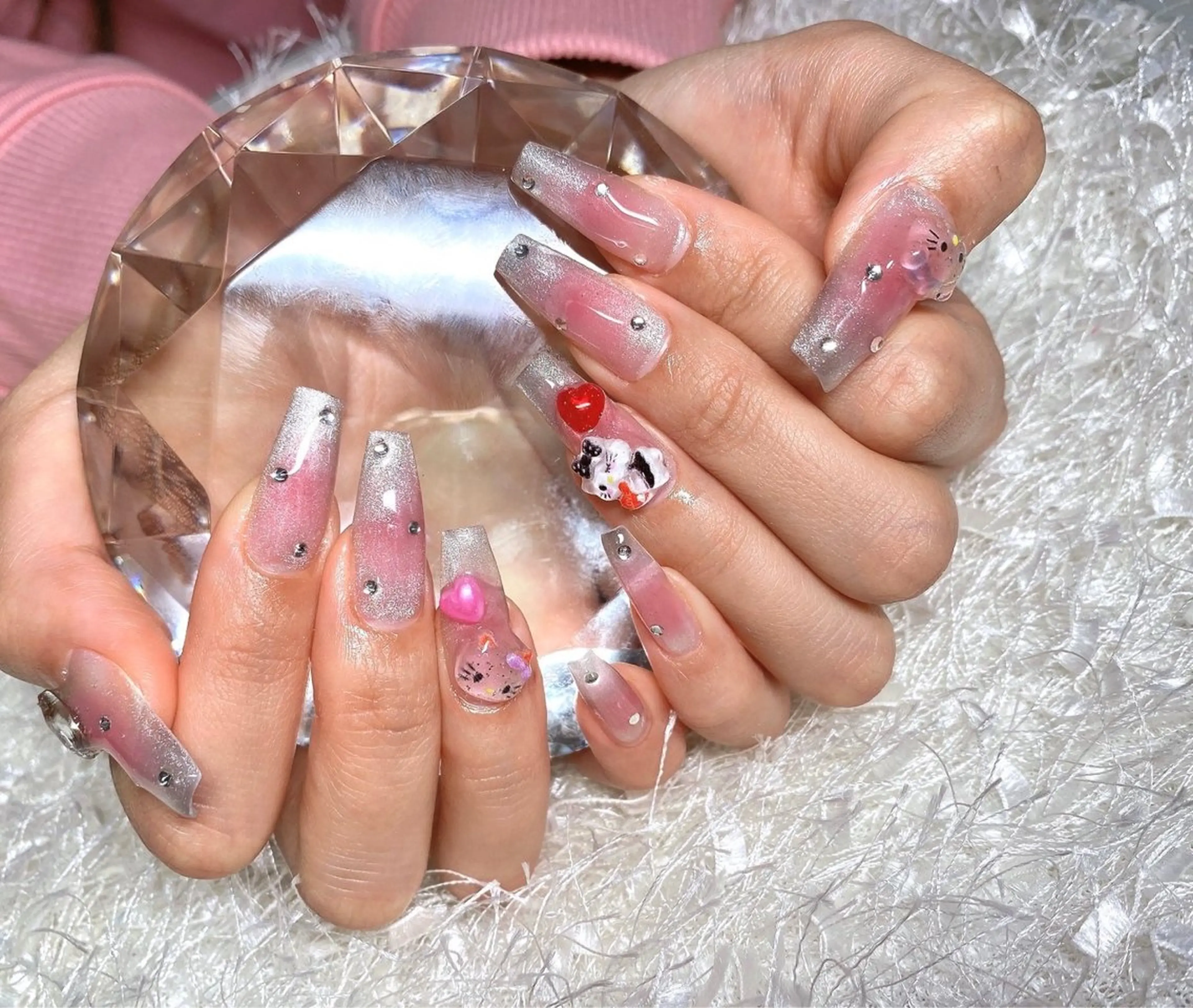 ネイル 長さ出し フレンチネイル ジェルネイル グラデーション 韓国ネイル ハンドネイル Nail&eye Belire 新宿のネイルデザイン