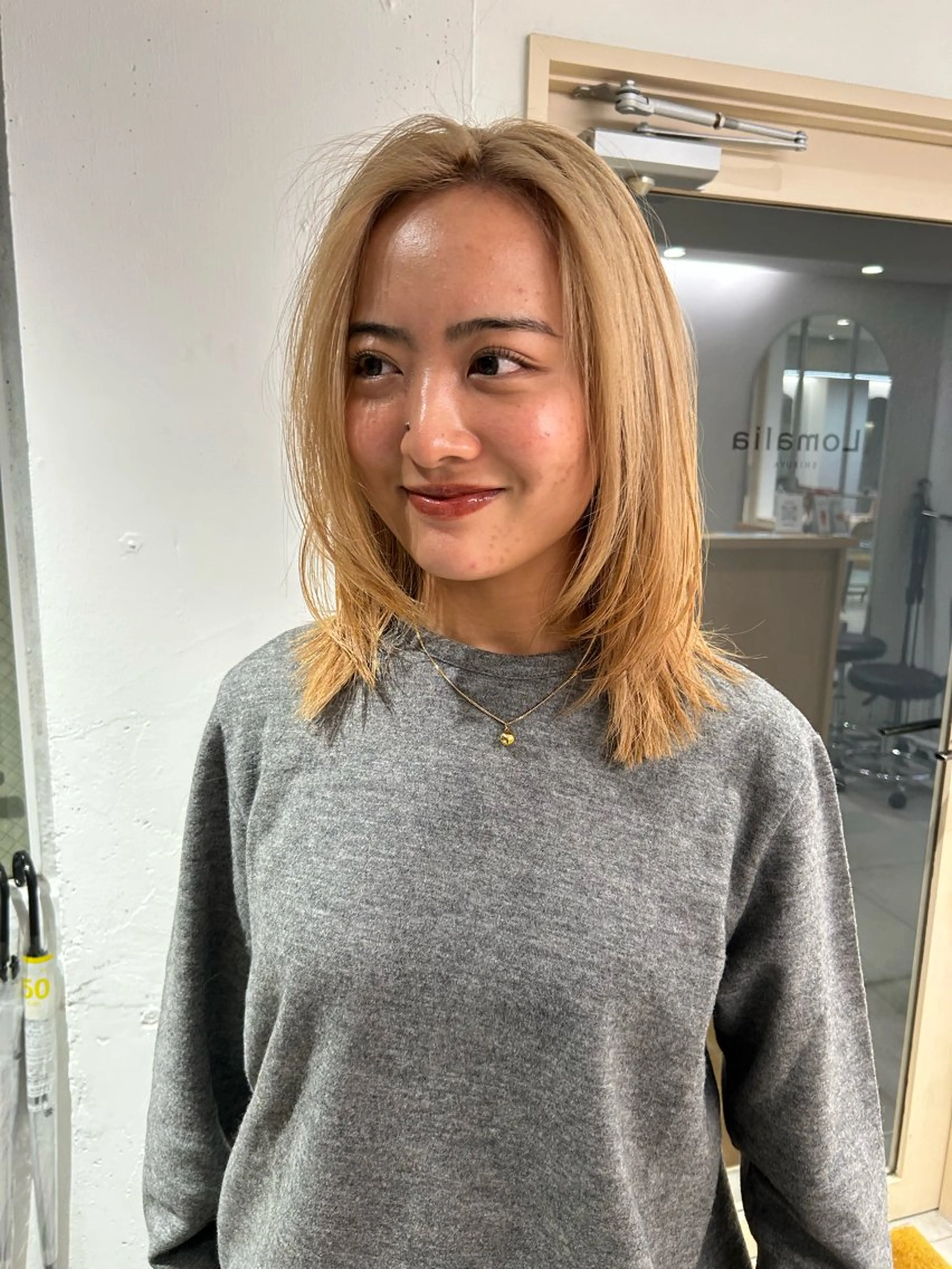 セミロング カラー ヘアカラー トリートメント ケアパーマ/ケアブリ ーチdaisukeのヘアスタイル