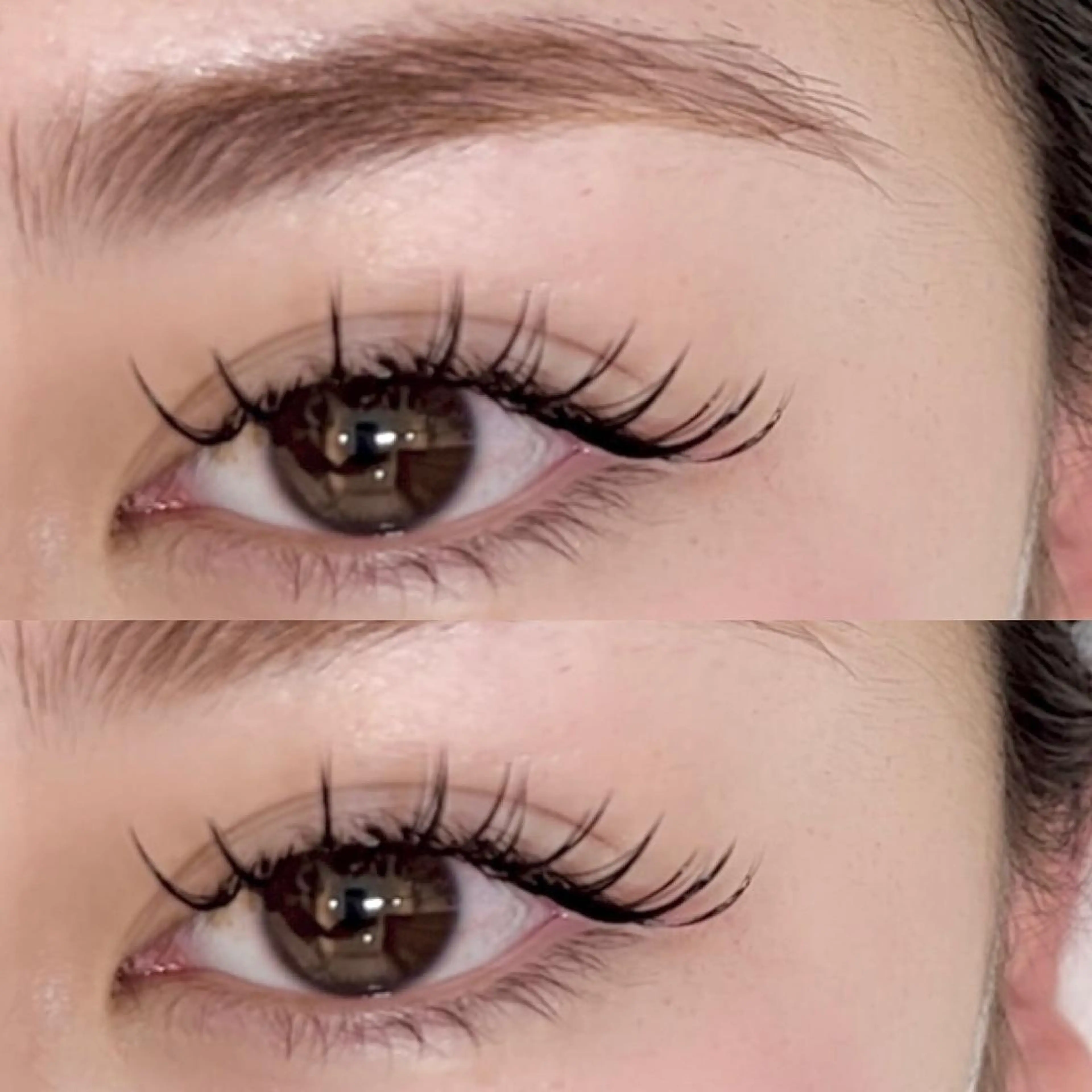 マツエク・マツパ 束感まつ毛 似合わせカット暖色 カラーhiyonaのヘアスタイル