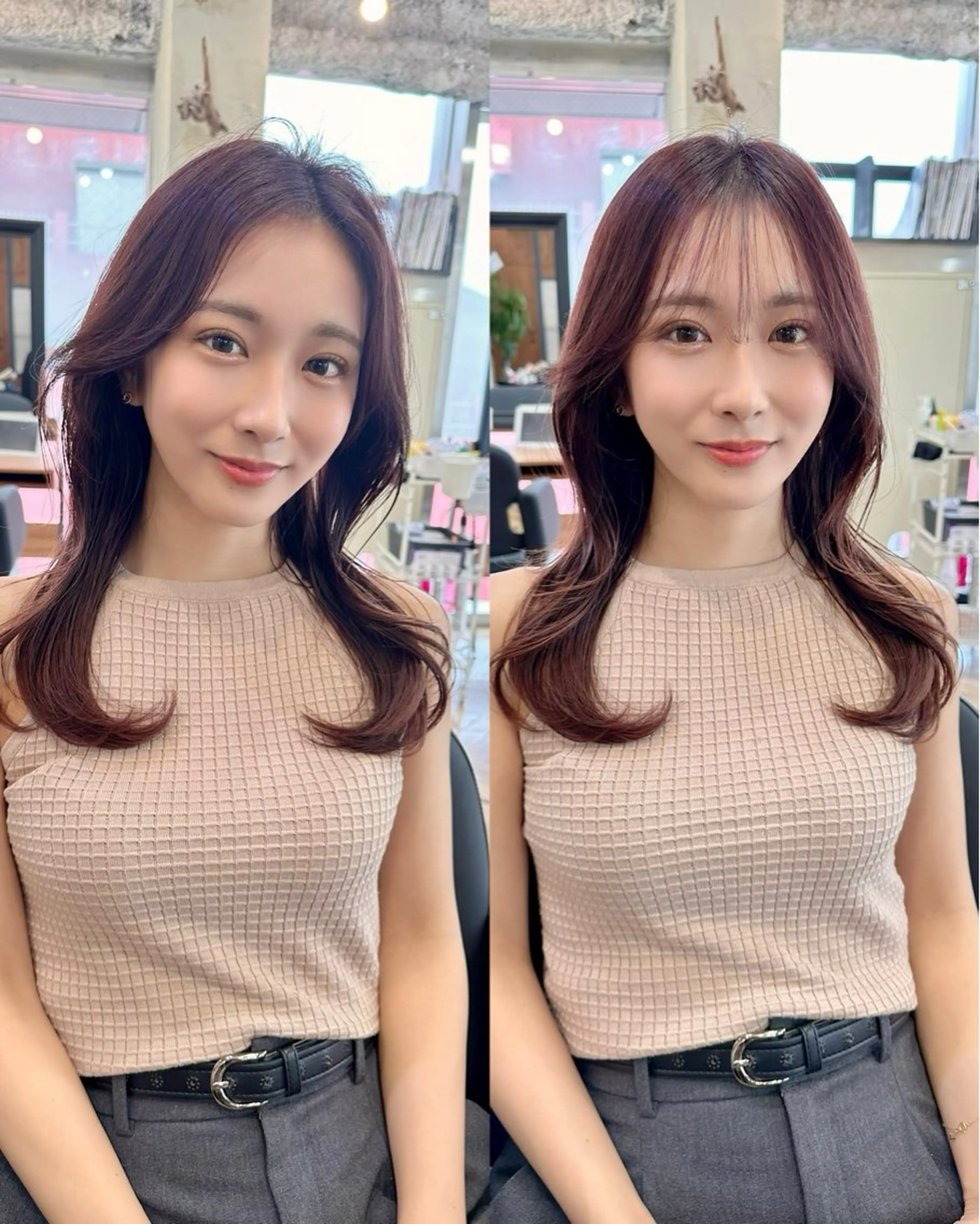 セミロング レイヤー/顔周り 田山　穂波のヘアスタイル