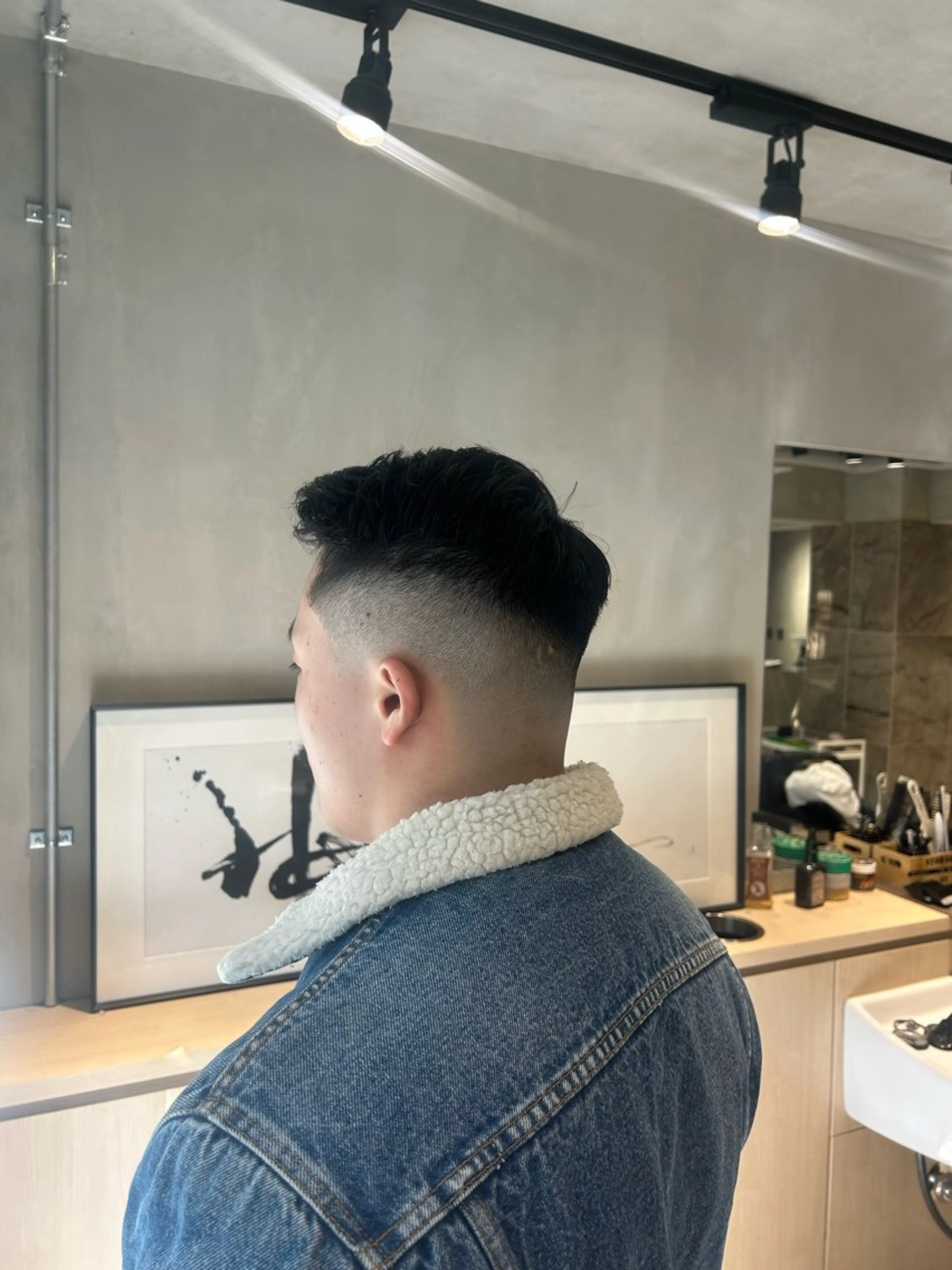 ショート カット 【明大前フェード/ メンズパーマ/岳】のヘアスタイル