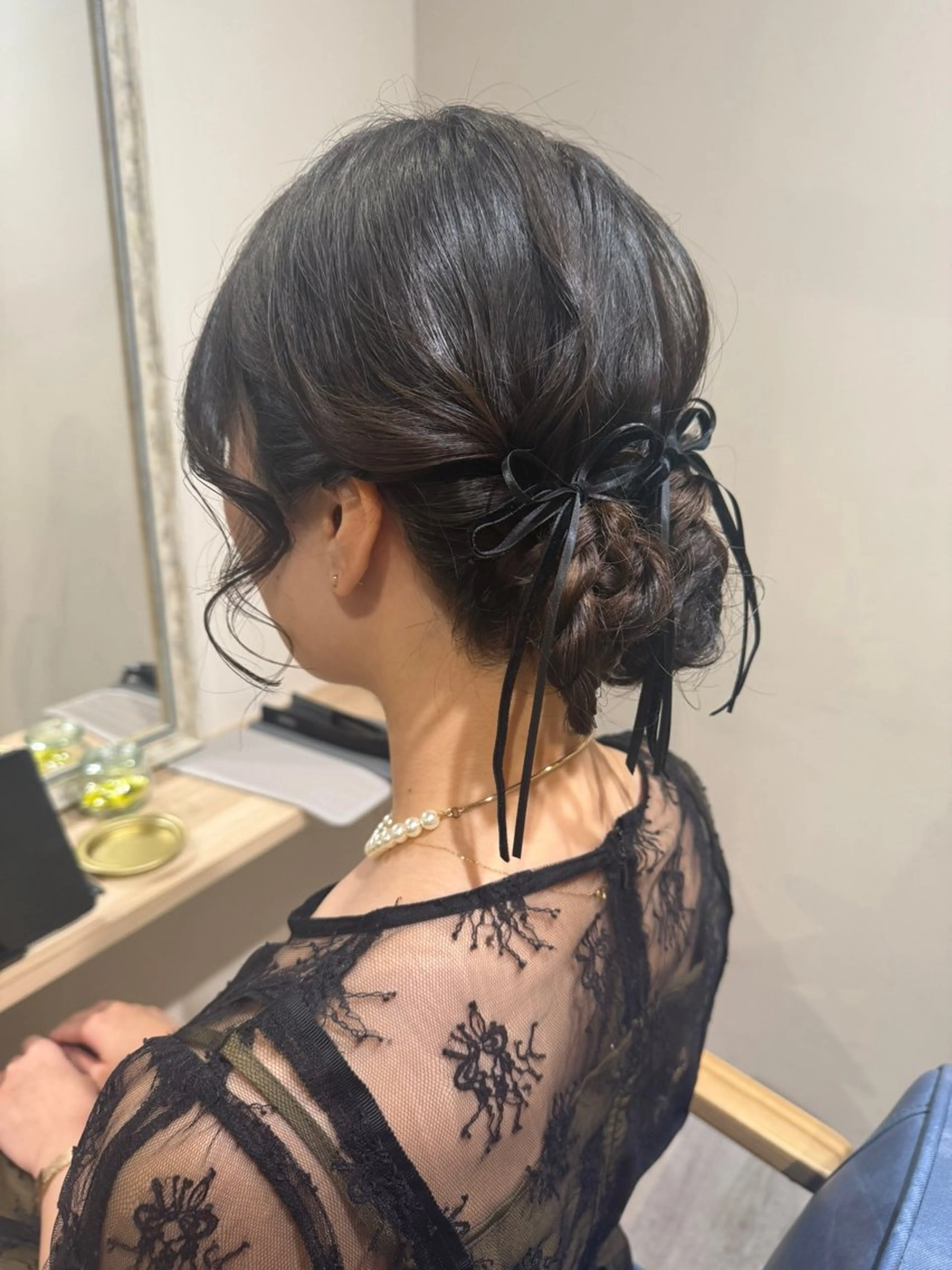 セミロング ヘアアレンジ ヘアセット Connect Rumiのヘアスタイル