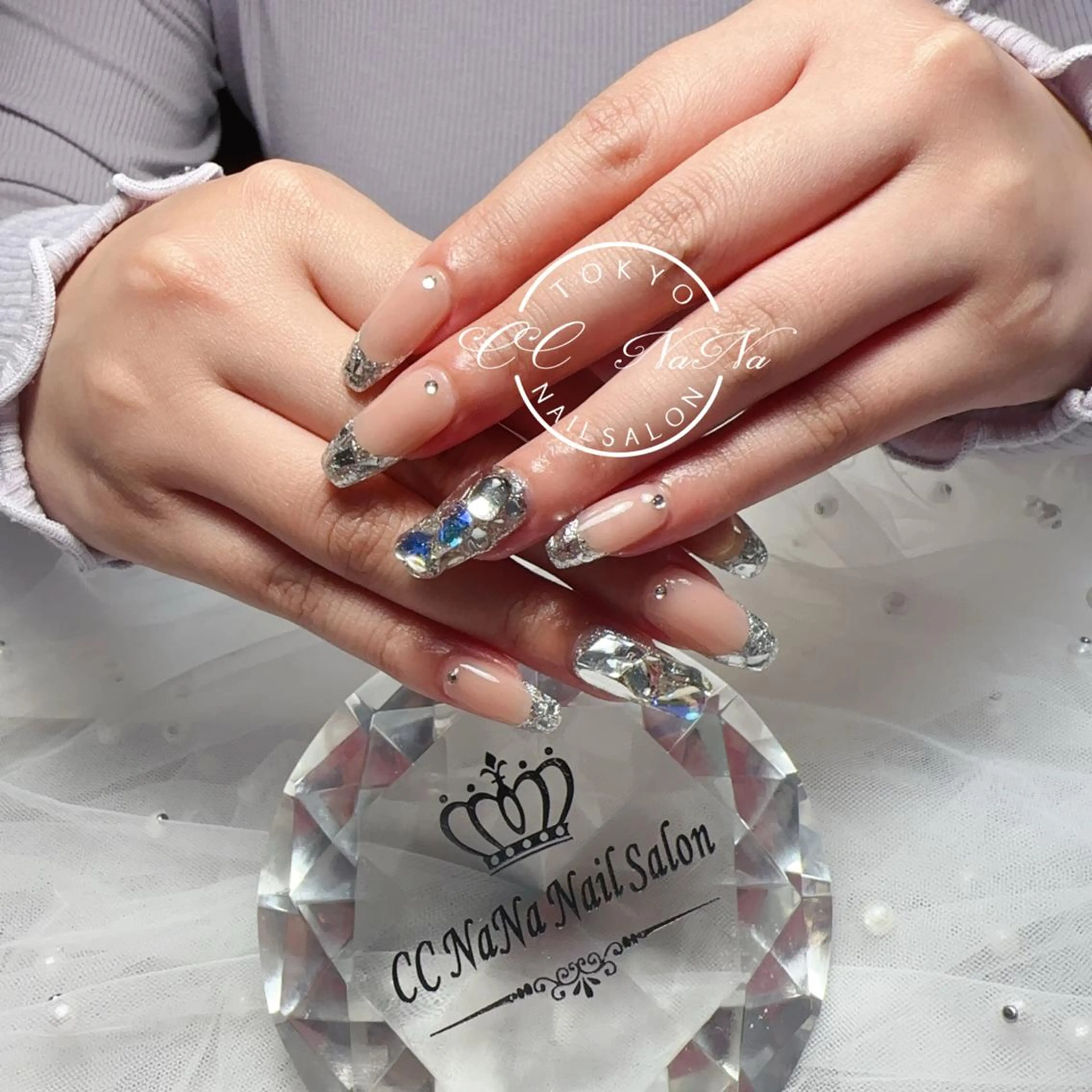 ネイル アートネイル チークネイル フラッシュネイル ハート キラキラネイル CCNaNaスカルプ 長さだし専門💎Yoのネイルデザイン