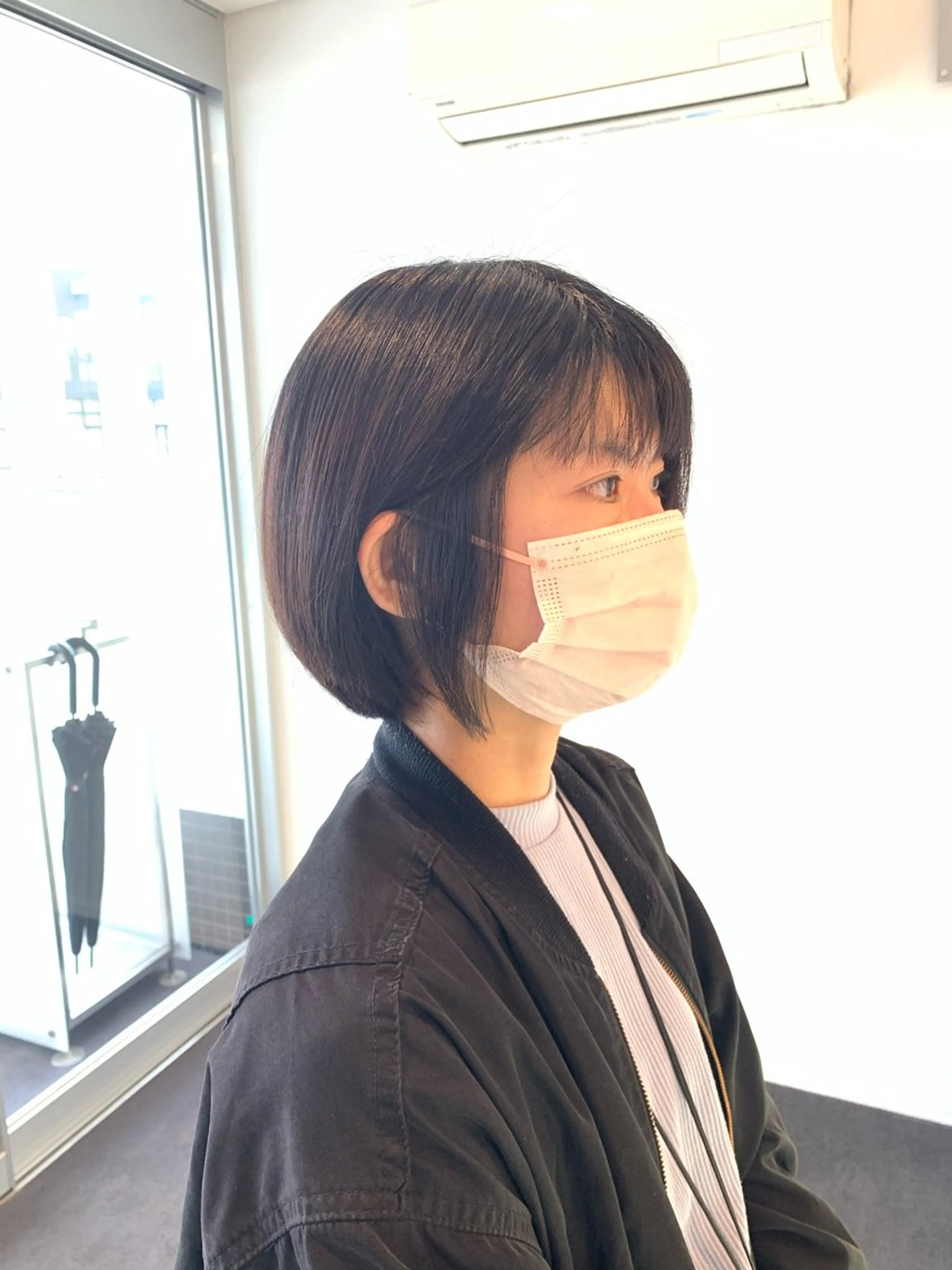 ショート レイヤーカット 名竹聖治/透明感 カラー/縮毛矯正のヘアスタイル