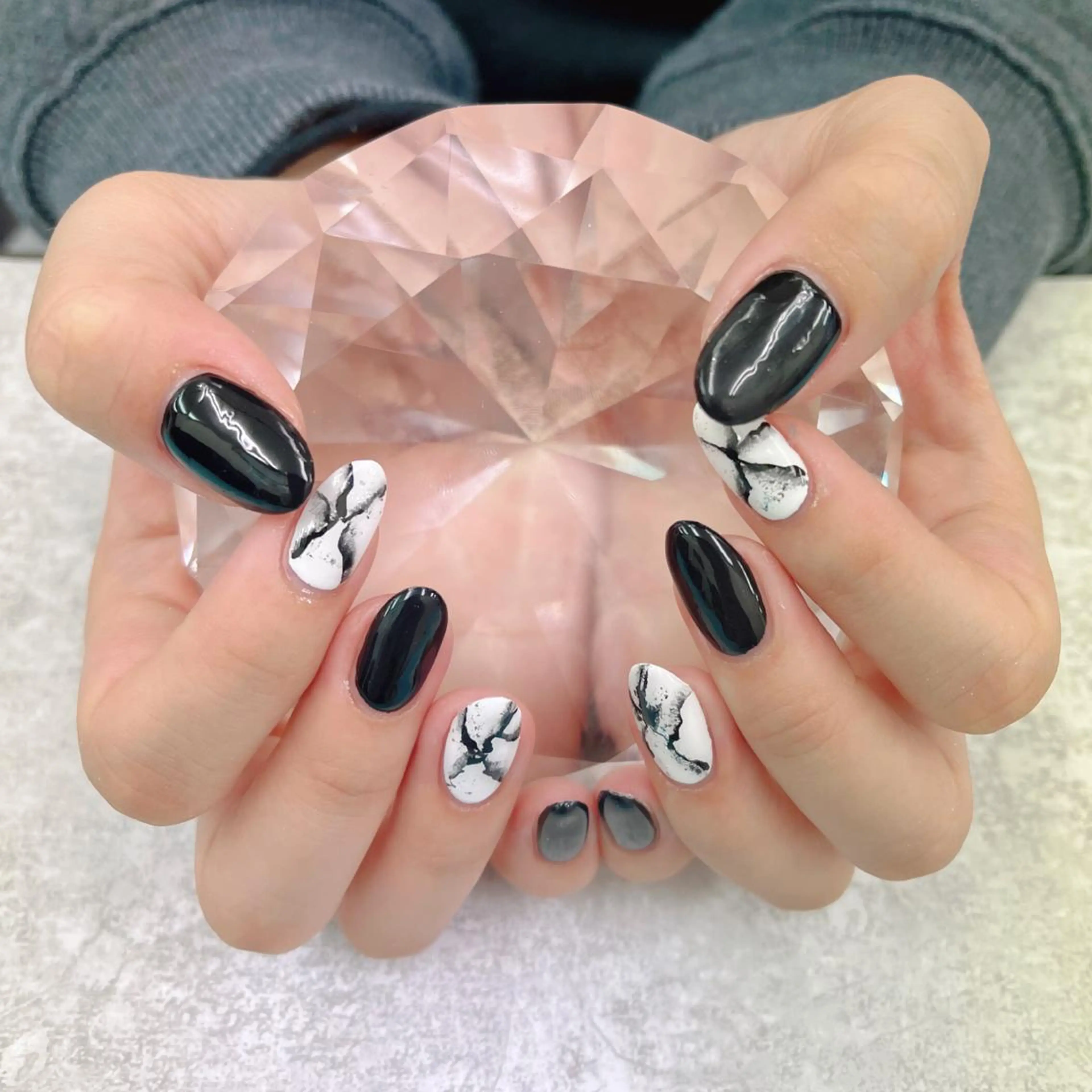 ネイル 大理石ネイル(マーブル) BlueDaisy 栄本店のネイルデザイン