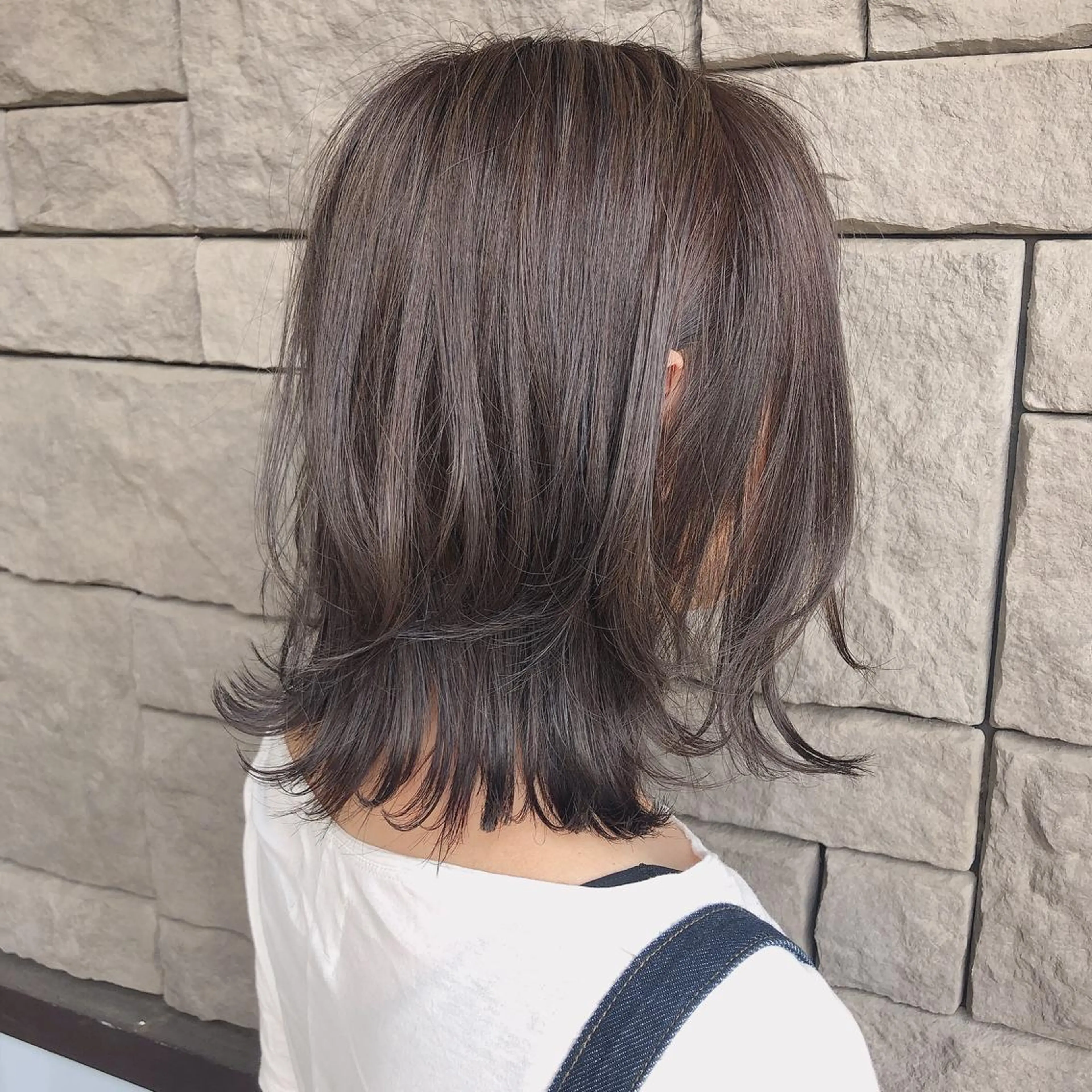 ミディアム カラー 店長/mao/ 前髪/顔周りカットのヘアスタイル